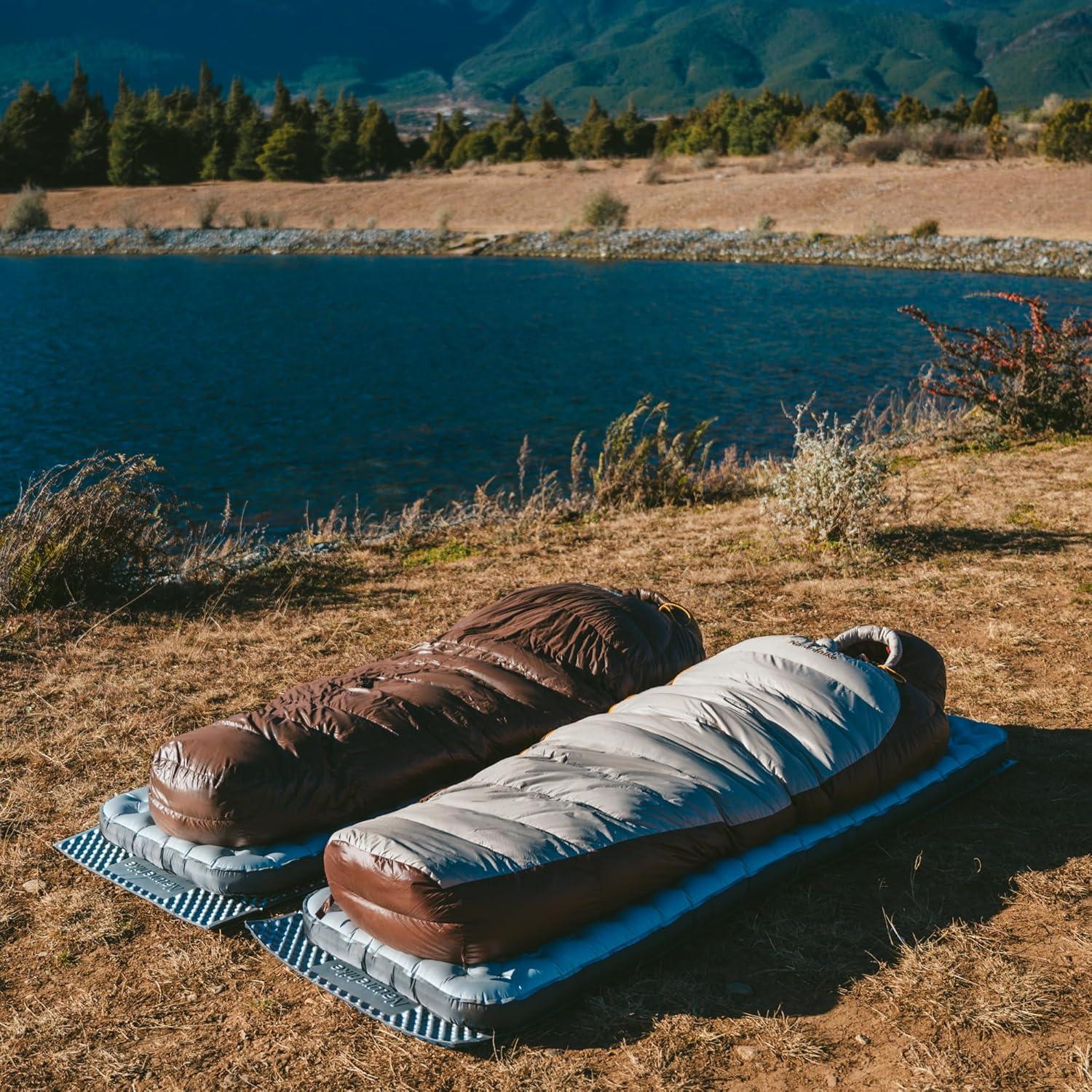 image:imageNaturehike 0 Degree RDS Down Mummy Sleeping Bag for Adults 650 Fill Power Cold Weather Backpacking Sleeping Bag for Camping Hiking 1 18 30 YKK ZipperSmoky brown