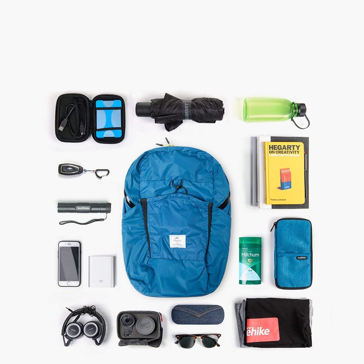 image:imageNaturehike 18L Lightweight Hiking Backpack Waterproof Camping Packable Backpack Ultralight for Travel Airplane Small Hiking Daypack for Adults BlackBlue