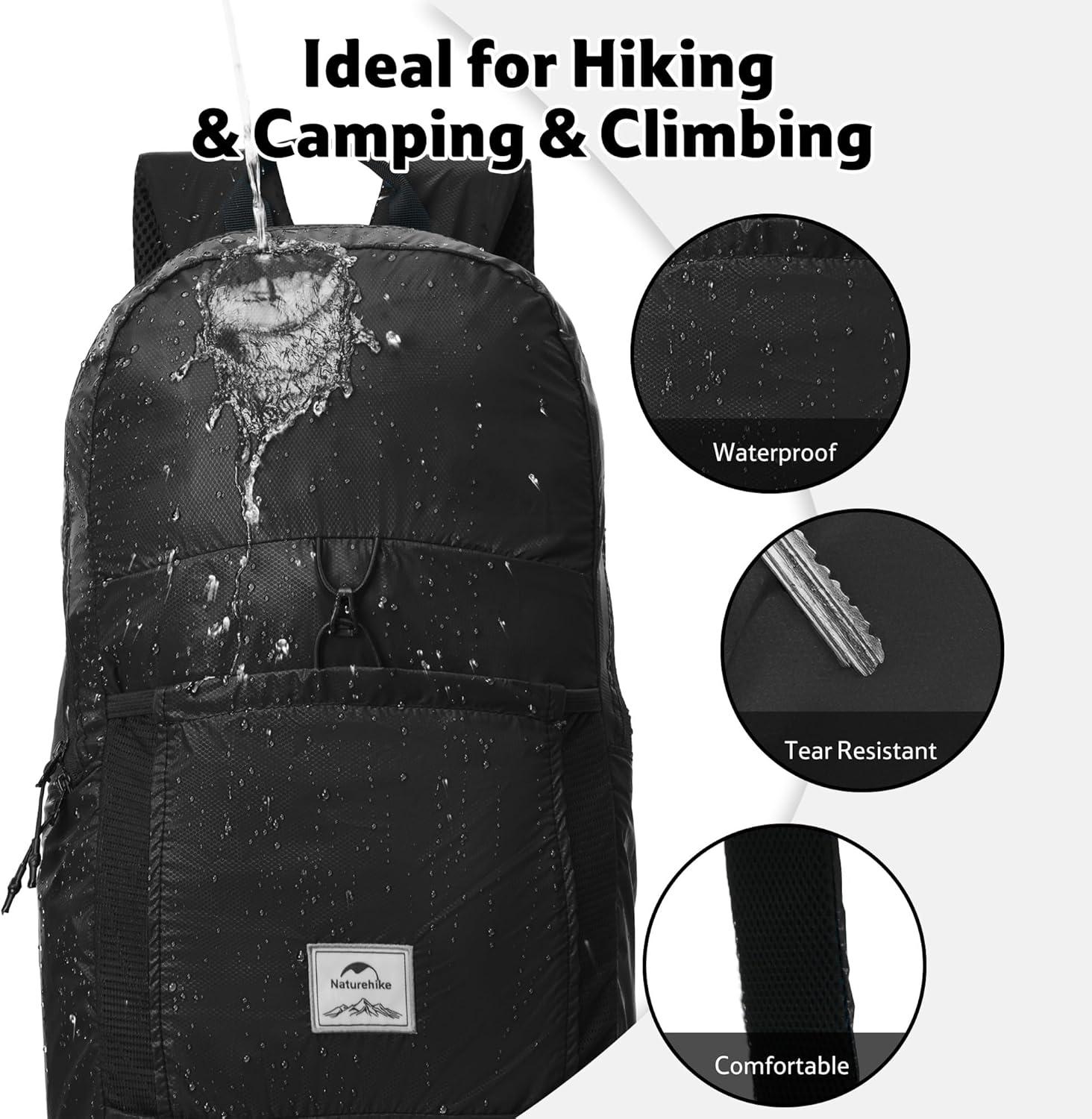 image:imageNaturehike 30L Lightweight Hiking Backpack Waterproof Camping Packable Backpack Ultralight Daypack for Travel Airplane