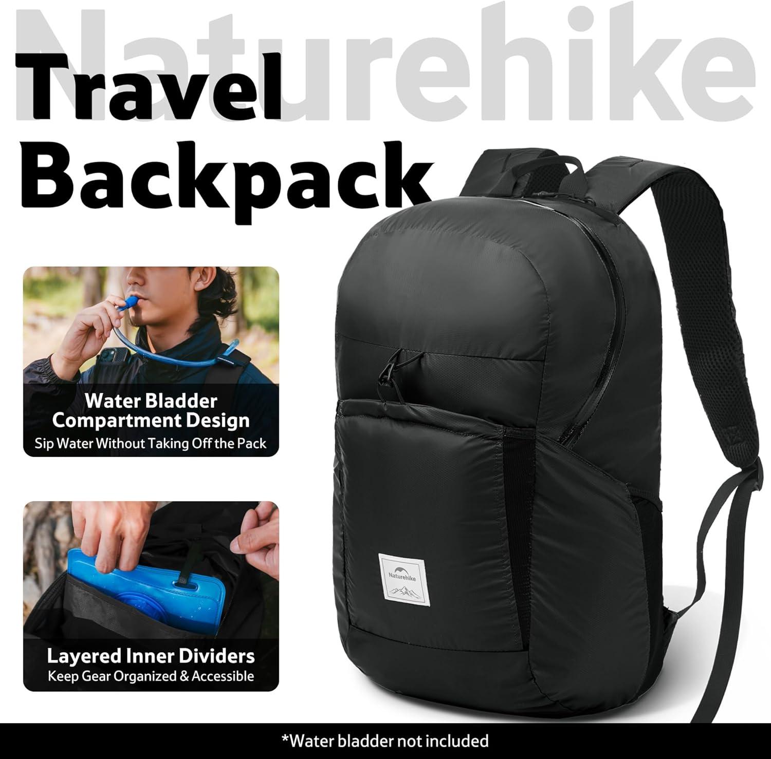 image:imageNaturehike 30L Lightweight Hiking Backpack Waterproof Camping Packable Backpack Ultralight Daypack for Travel Airplane