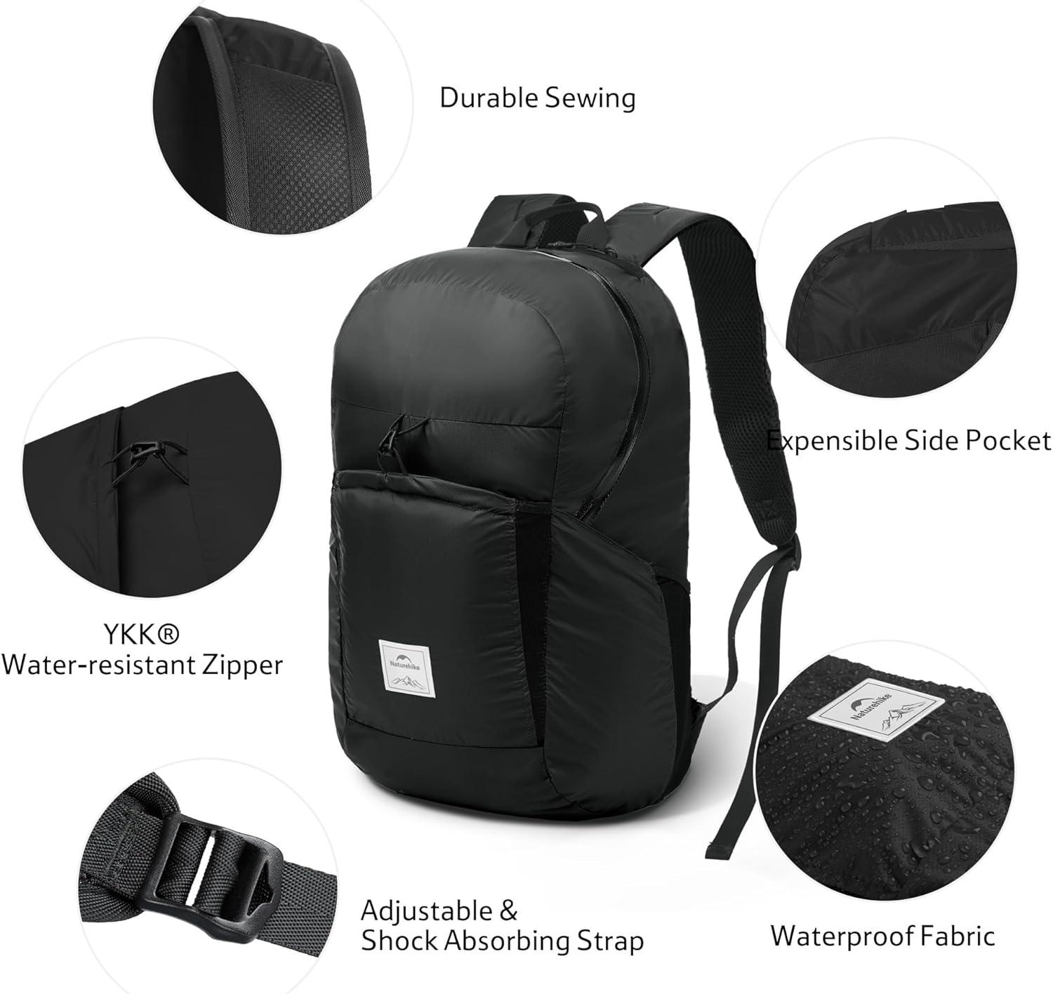 image:imageNaturehike 30L Lightweight Hiking Backpack Waterproof Camping Packable Backpack Ultralight Daypack for Travel Airplane