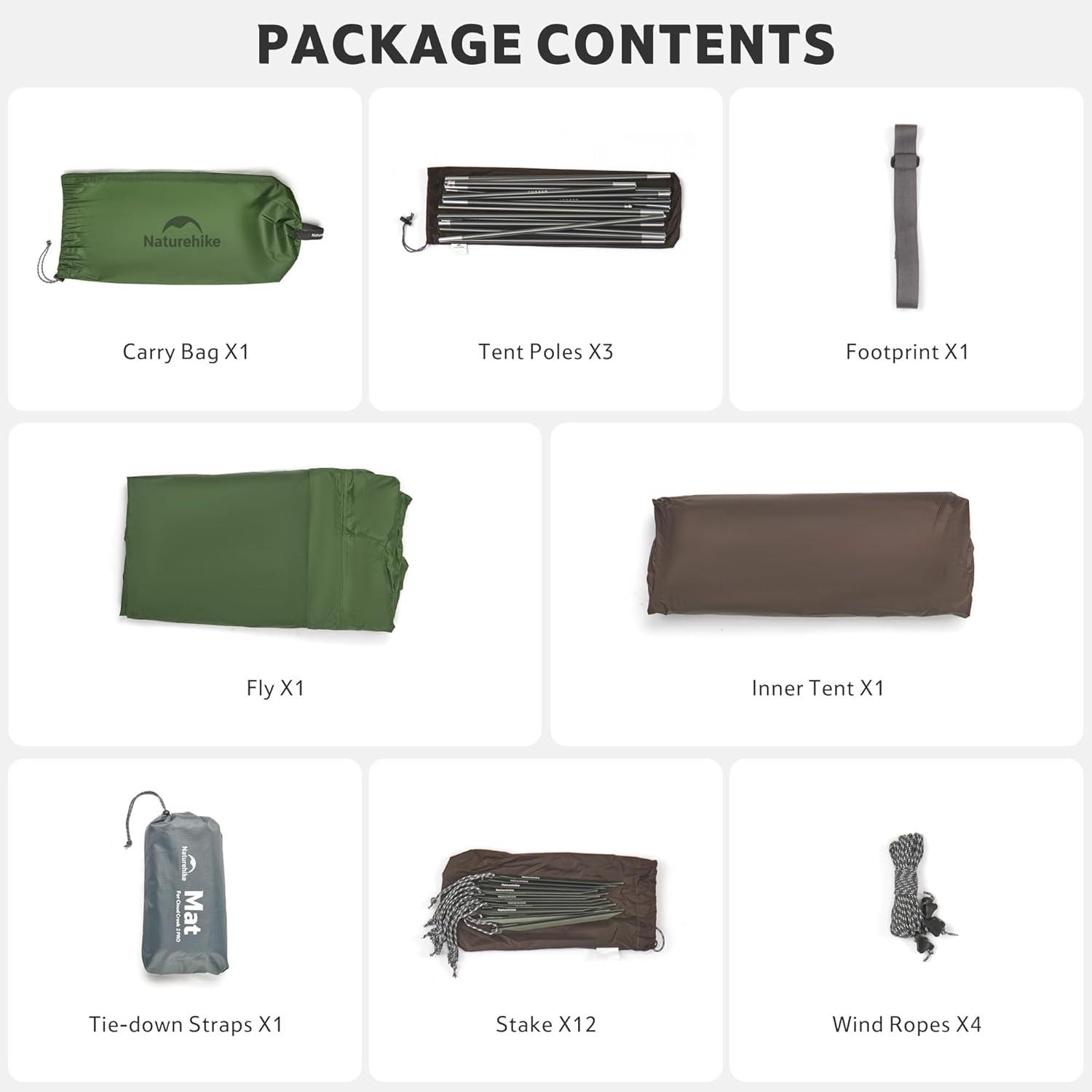 image:imageNaturehike 4 Season TentWaterproof 2 Person Backpacking Tent Four Season Tents for Cold Weather Winter CampingForest Green