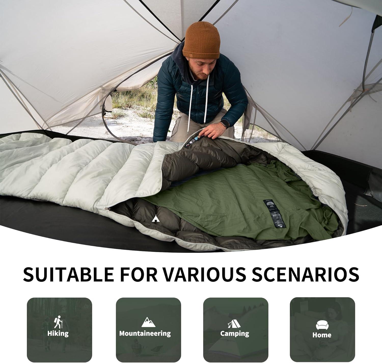 image:imageNaturehike 45oz Ultralight Washable Sleeping Bag Liner Lightweight Adult Sleep Sack amp Travel Sheets for Backpacking Hotel Camping Hostels ZY20Green
