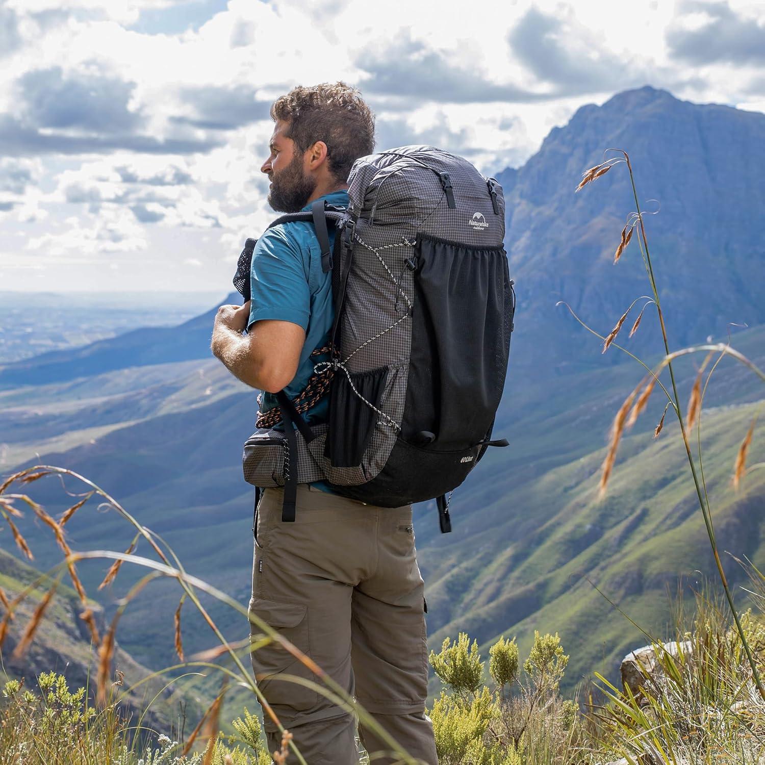 image:imageNaturehike 65L Internal Frame Hiking Backpack for Outdoor Camping Travel Backpacking Ultralight Backpack for Adults45lBlack