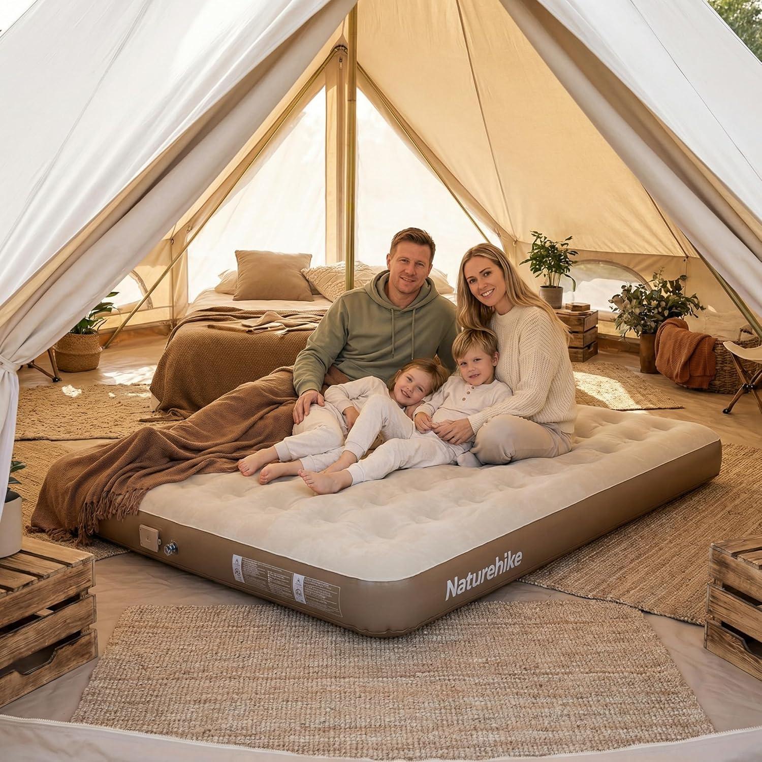 image:imageNaturehike California King Air Mattresses with Rechargeable Builtin Pump Inflatable Mattress Portable Blow up Mattress Air Bed for Home Camping GuestCalifornia King