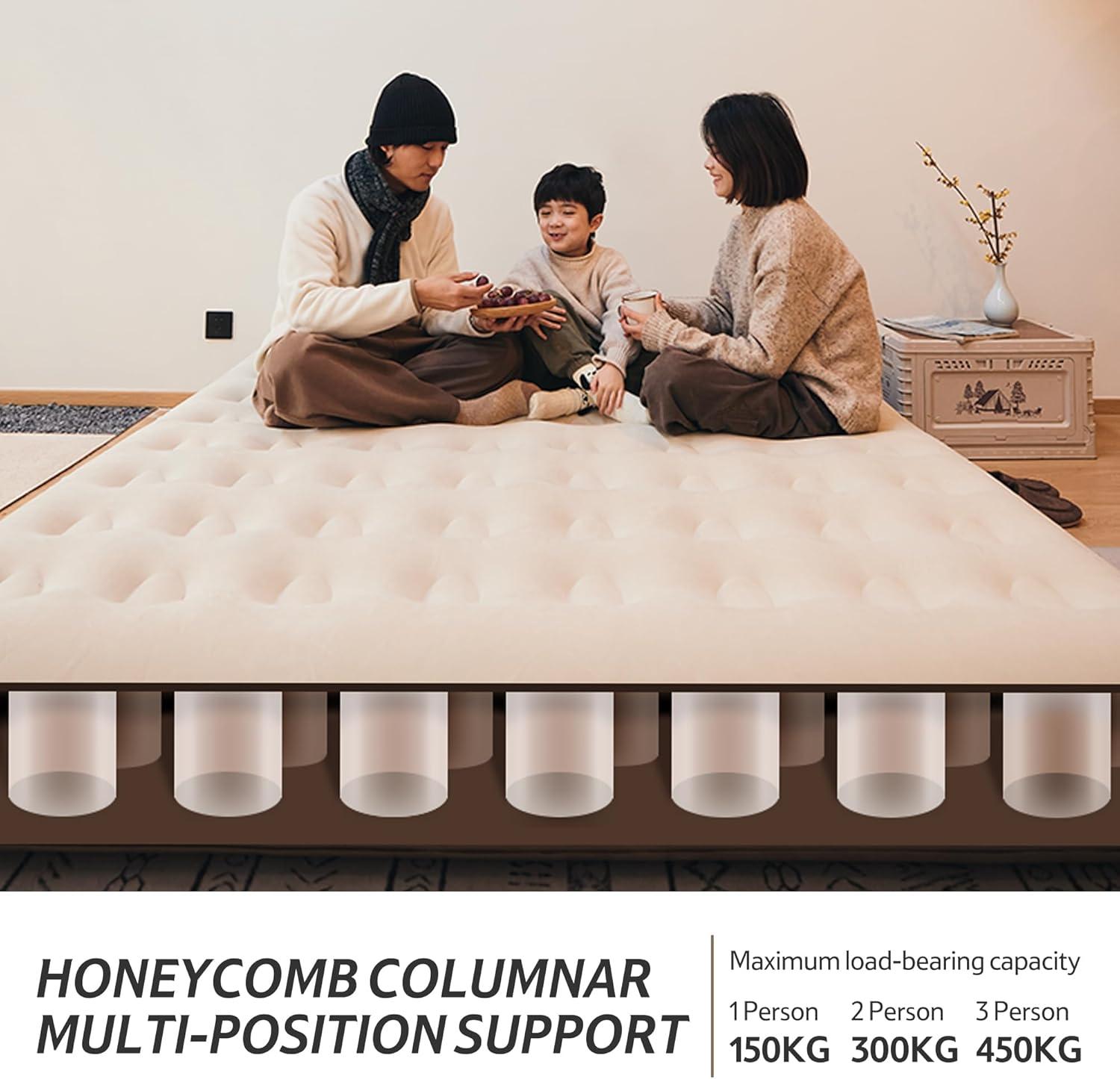 image:imageNaturehike California King Air Mattresses with Rechargeable Builtin Pump Inflatable Mattress Portable Blow up Mattress Air Bed for Home Camping GuestQueen