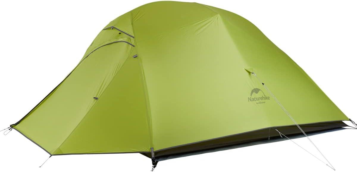 image:imageNaturehike Cloud Up Backpacking Tent with Footprint 3 Season Free Standing Lightweight Camping Tent with Footprint Free Standing Dome Camping Hiking WaterproofMustard Green