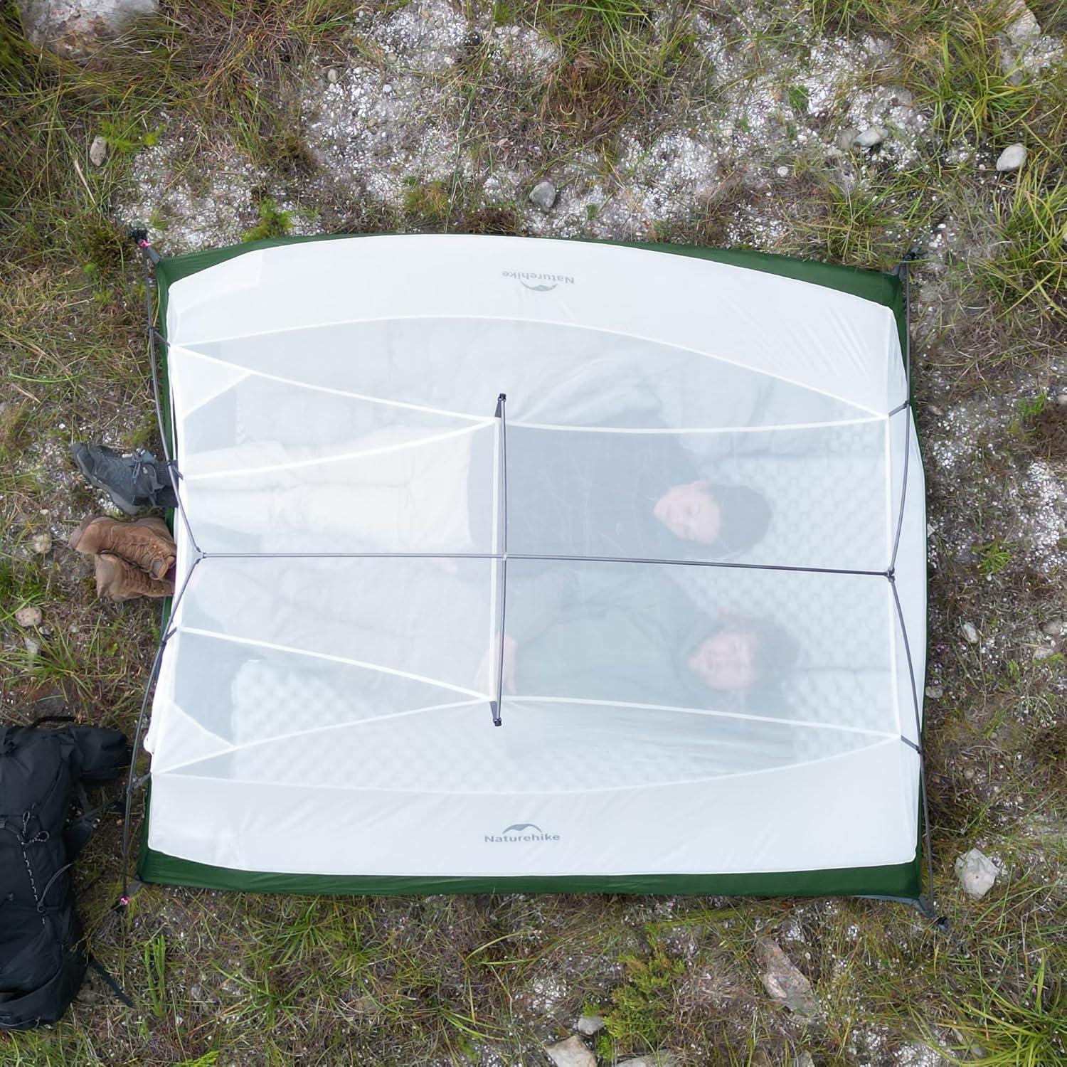 image:imageNaturehike Cloud Up Backpacking Tent with Footprint 3 Season Free Standing Lightweight Camping Tent with Footprint Free Standing Dome Camping Hiking WaterproofGreen