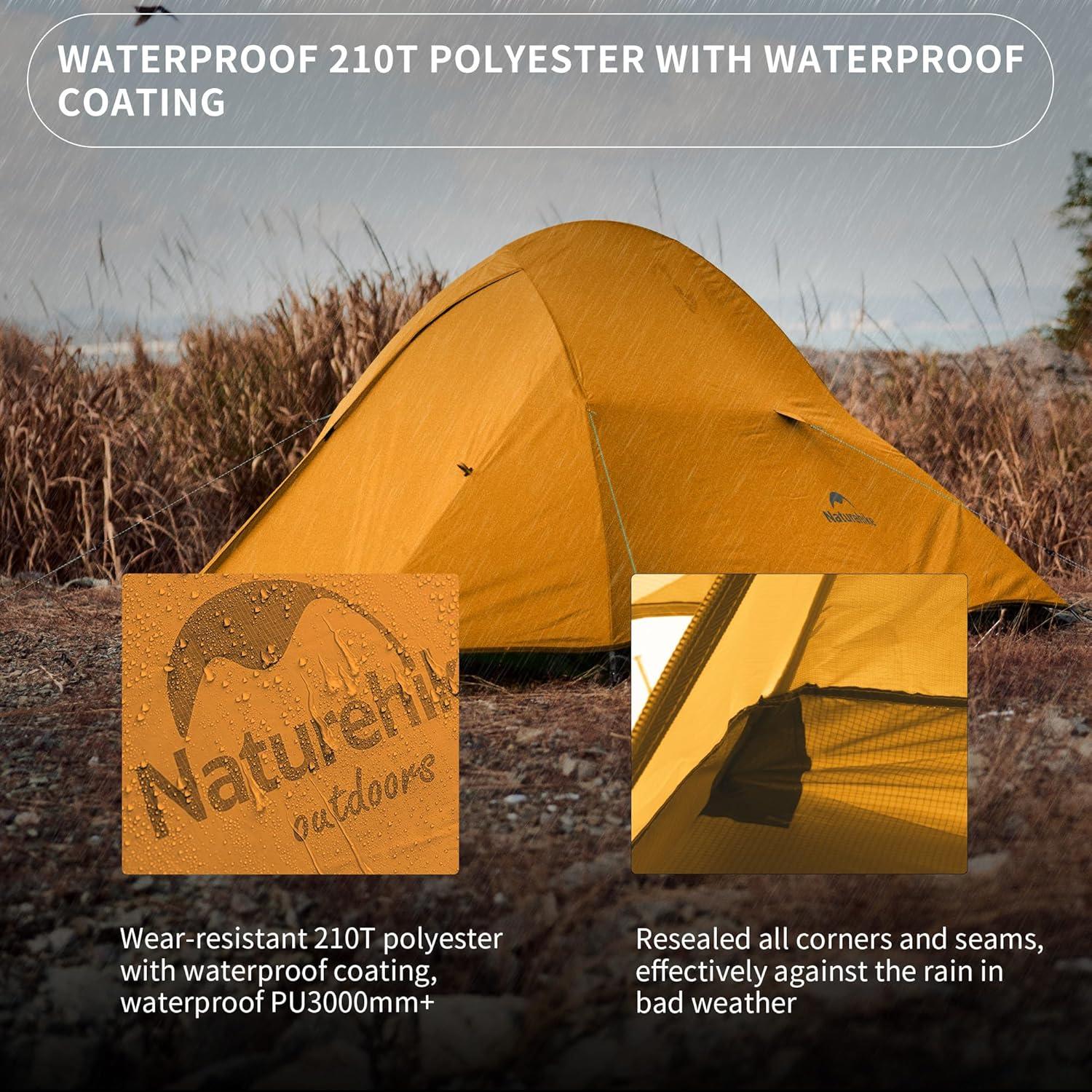 image:imageNaturehike Cloud Up Tent Lightweight Backpacking Tents Waterproof Ultralight Tent for Camping Hiking BackpackingBright Orange