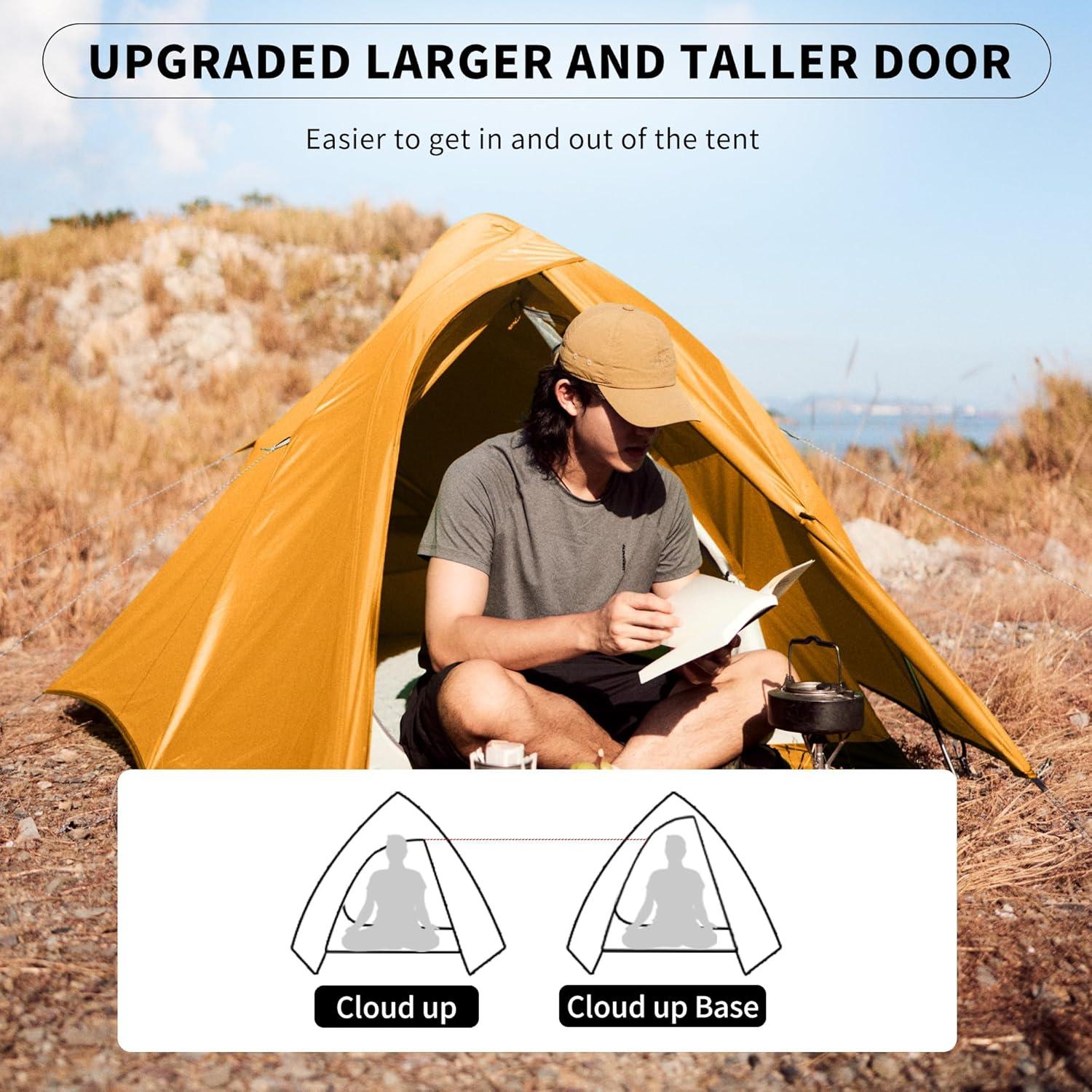 image:imageNaturehike Cloud Up Tent Lightweight Backpacking Tents Waterproof Ultralight Tent for Camping Hiking BackpackingBright Orange