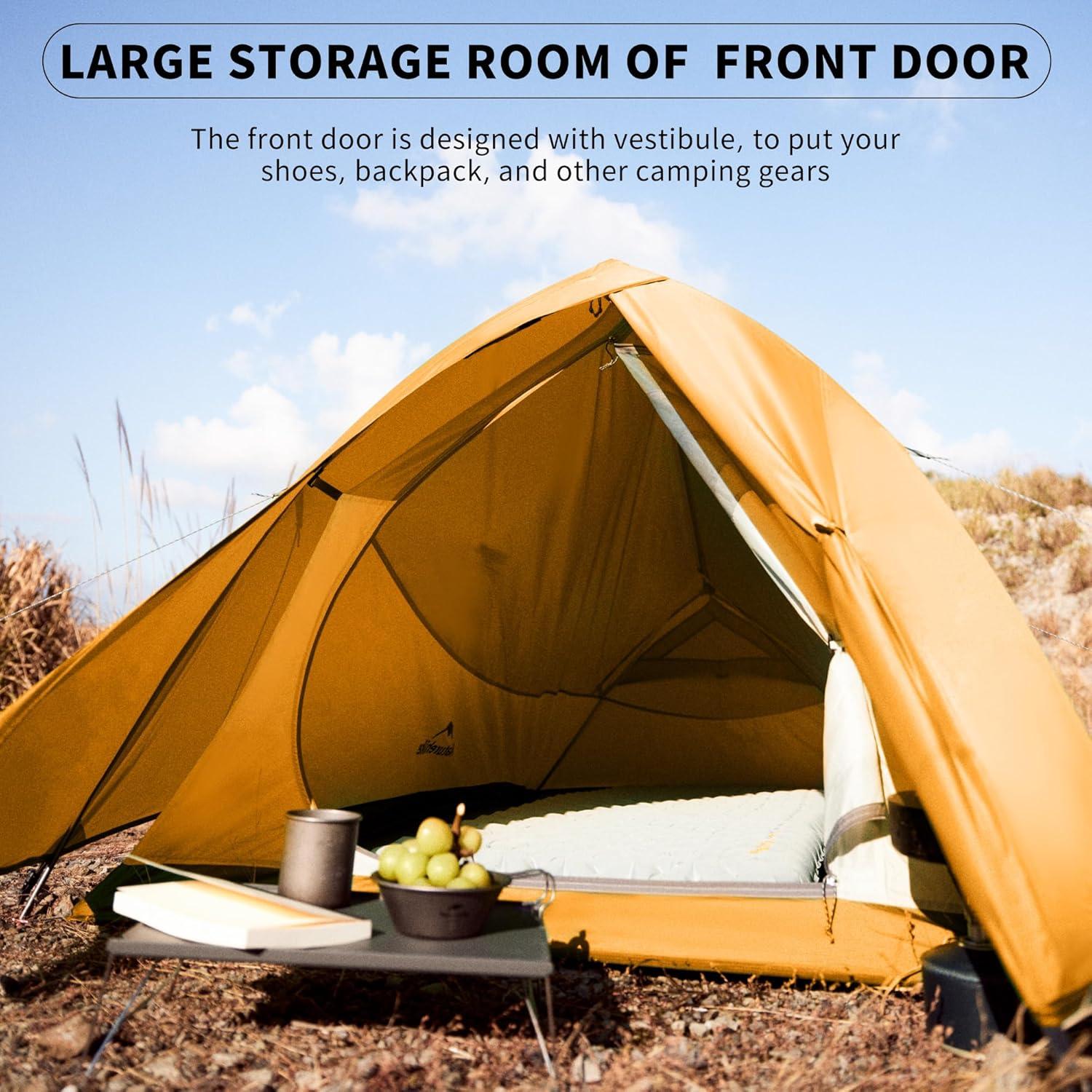 image:imageNaturehike Cloud Up Tent Lightweight Backpacking Tents Waterproof Ultralight Tent for Camping Hiking BackpackingBright Orange