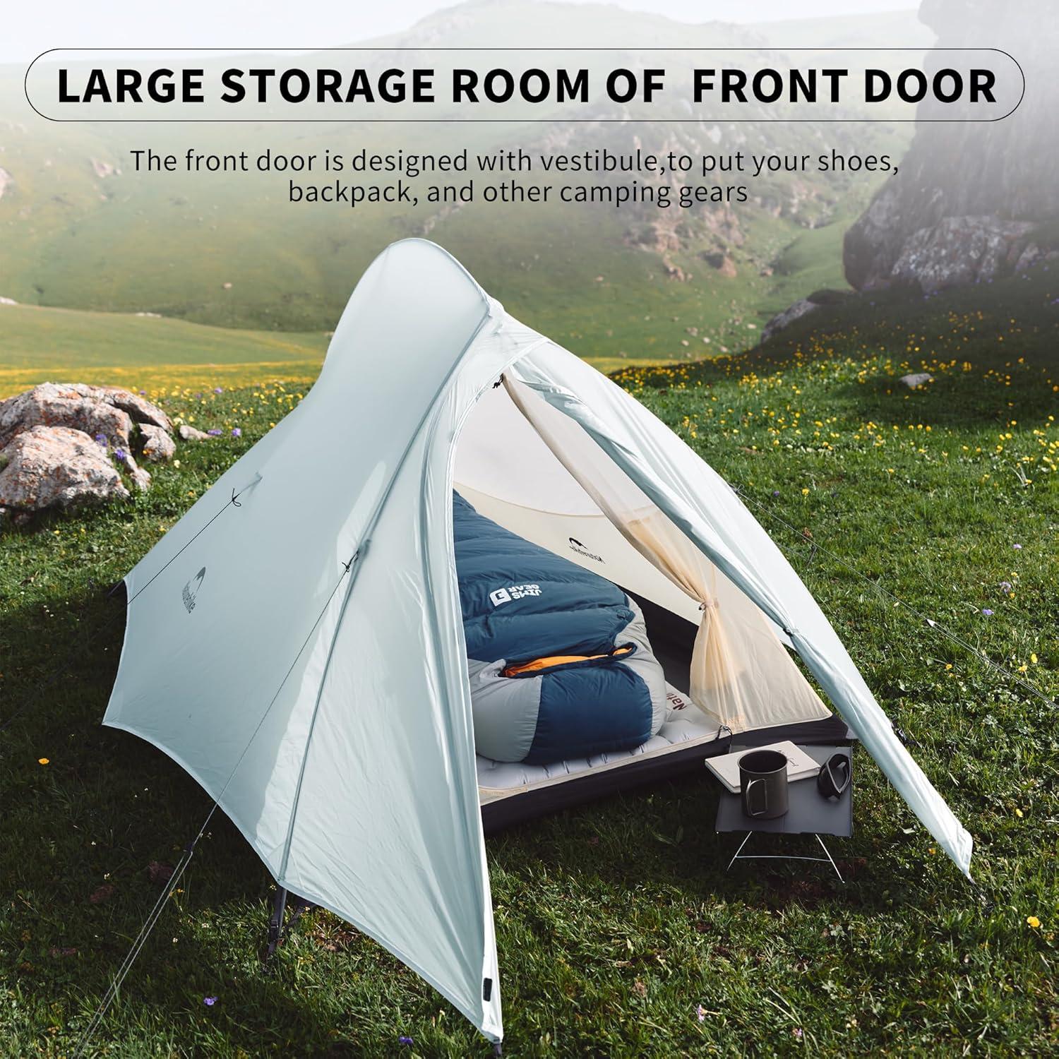 image:imageNaturehike Cloud Up Tent Lightweight Backpacking Tents Waterproof Ultralight Tent for Camping Hiking BackpackingLight Gray