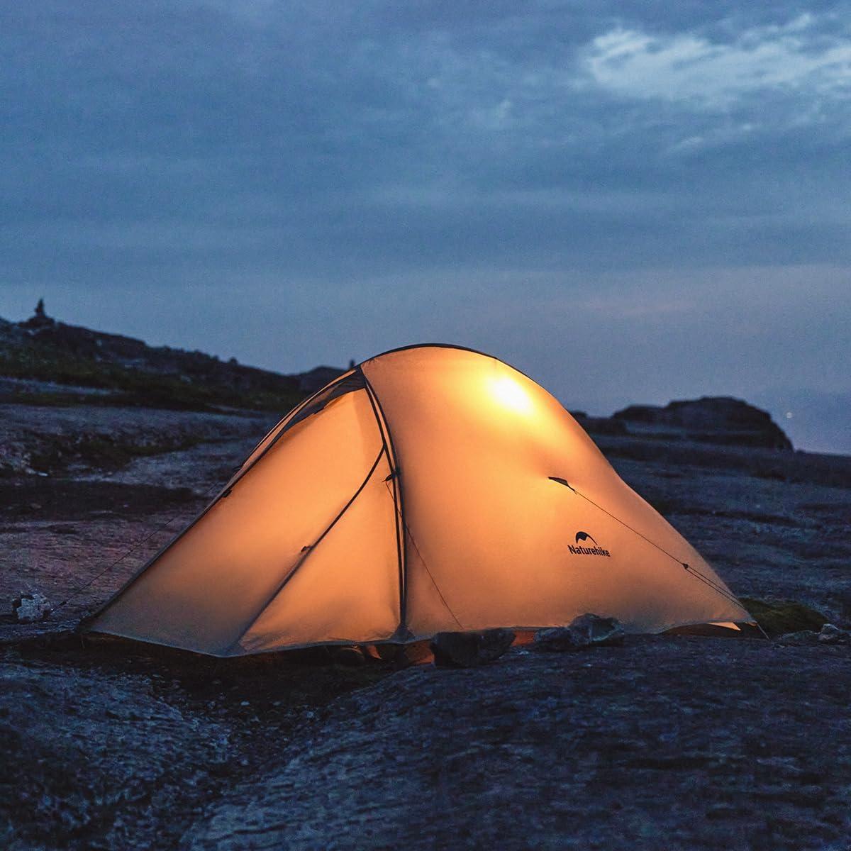 image:imageNaturehike CloudUp Tent Lightweight Backpacking Tent with Footprint Free Standing Ultralight Camping Hiking Backpack TentsSand