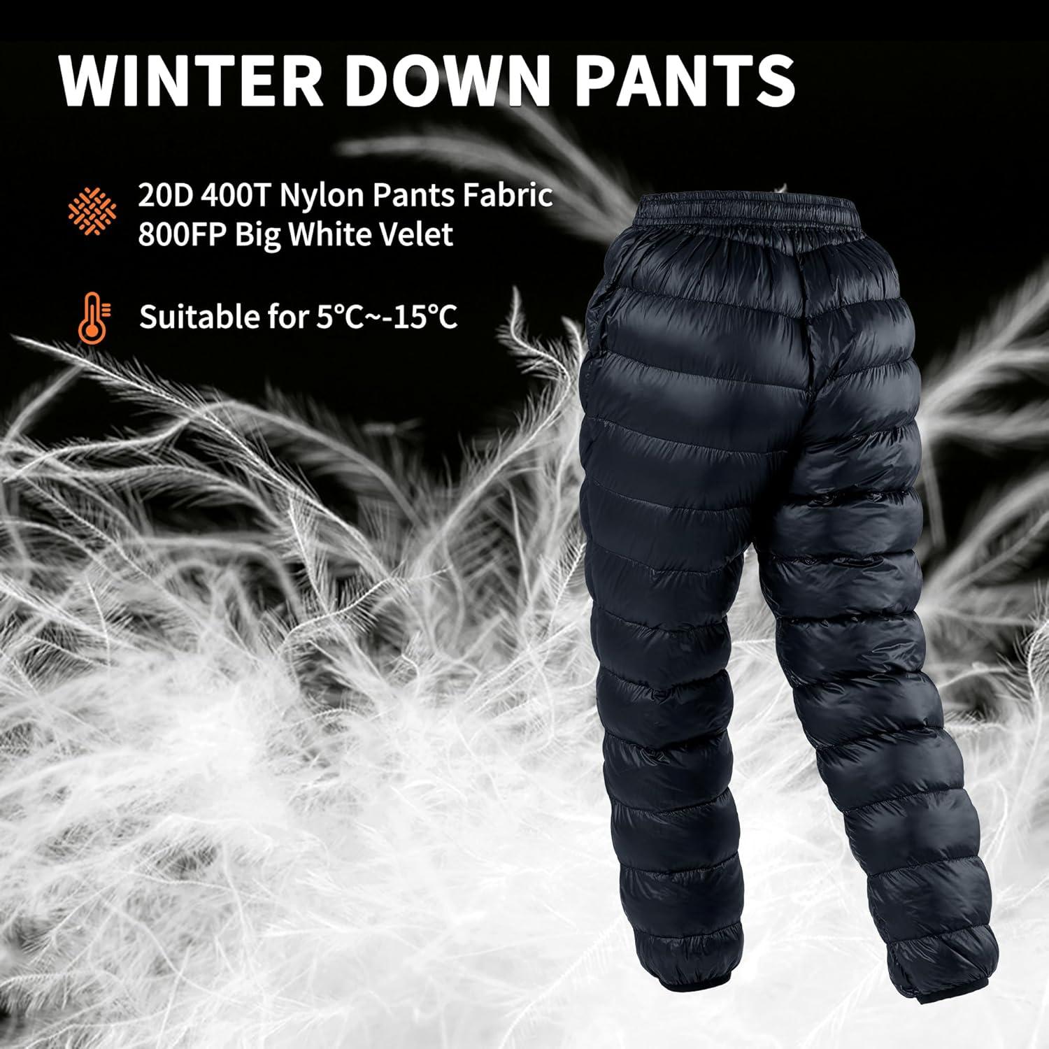 image:imageNaturehike Down PantsMens Womens Puffy PantsWinter Warm Outdoor Men Women Ski Snow PantsCamping Hiking PantsBlack With Pocket S