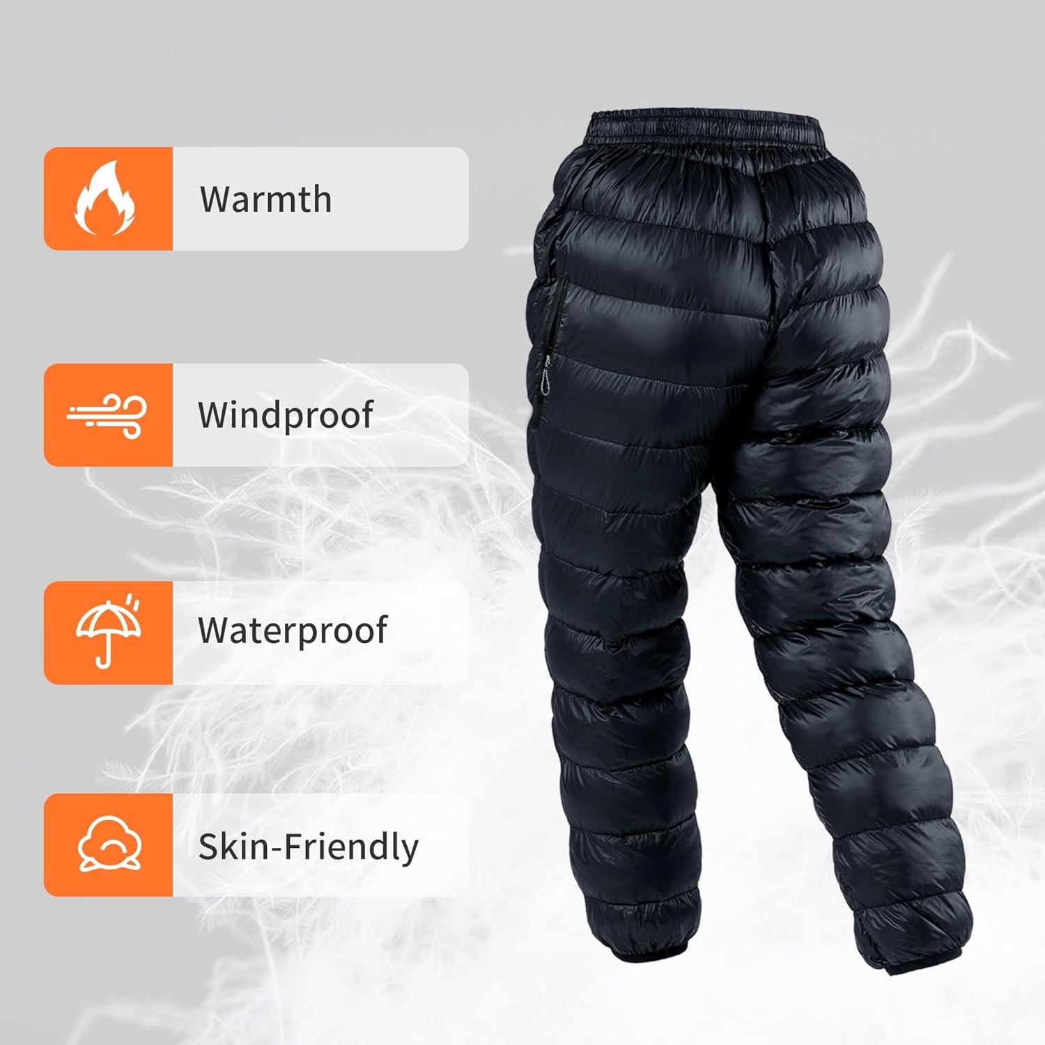 image:imageNaturehike Down PantsMens Womens Puffy PantsWinter Warm Outdoor Men Women Ski Snow PantsCamping Hiking PantsBlack With Pocket S