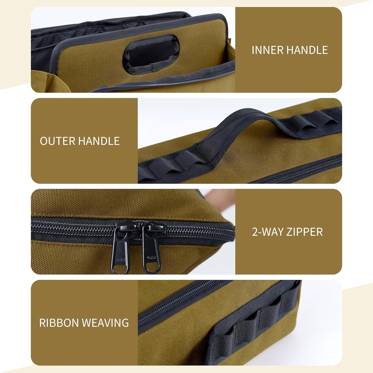 image:imageNaturehike Folding Tool Bag Multifunctional Tool Storage Bag Zippered Duffel Bag Water Repellent Tool OriganizerAutumn Brown