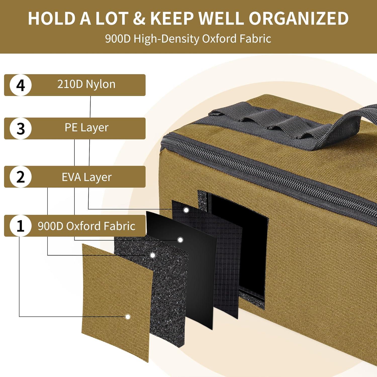 image:imageNaturehike Folding Tool Bag Multifunctional Tool Storage Bag Zippered Duffel Bag Water Repellent Tool OriganizerAutumn Brown