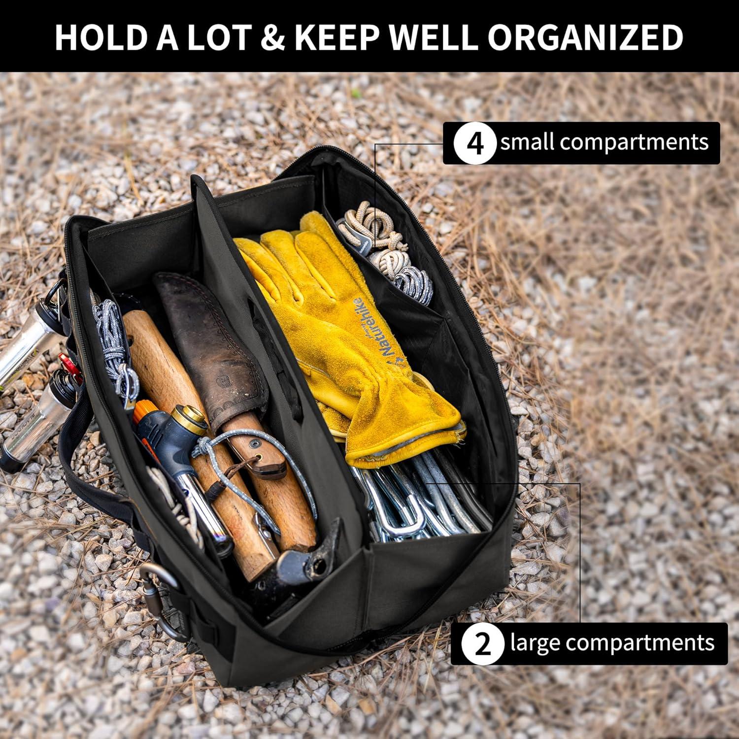 image:imageNaturehike Folding Tool Bag Multifunctional Tool Storage Bag Zippered Duffel Bag Water Repellent Tool OriganizerNight Black