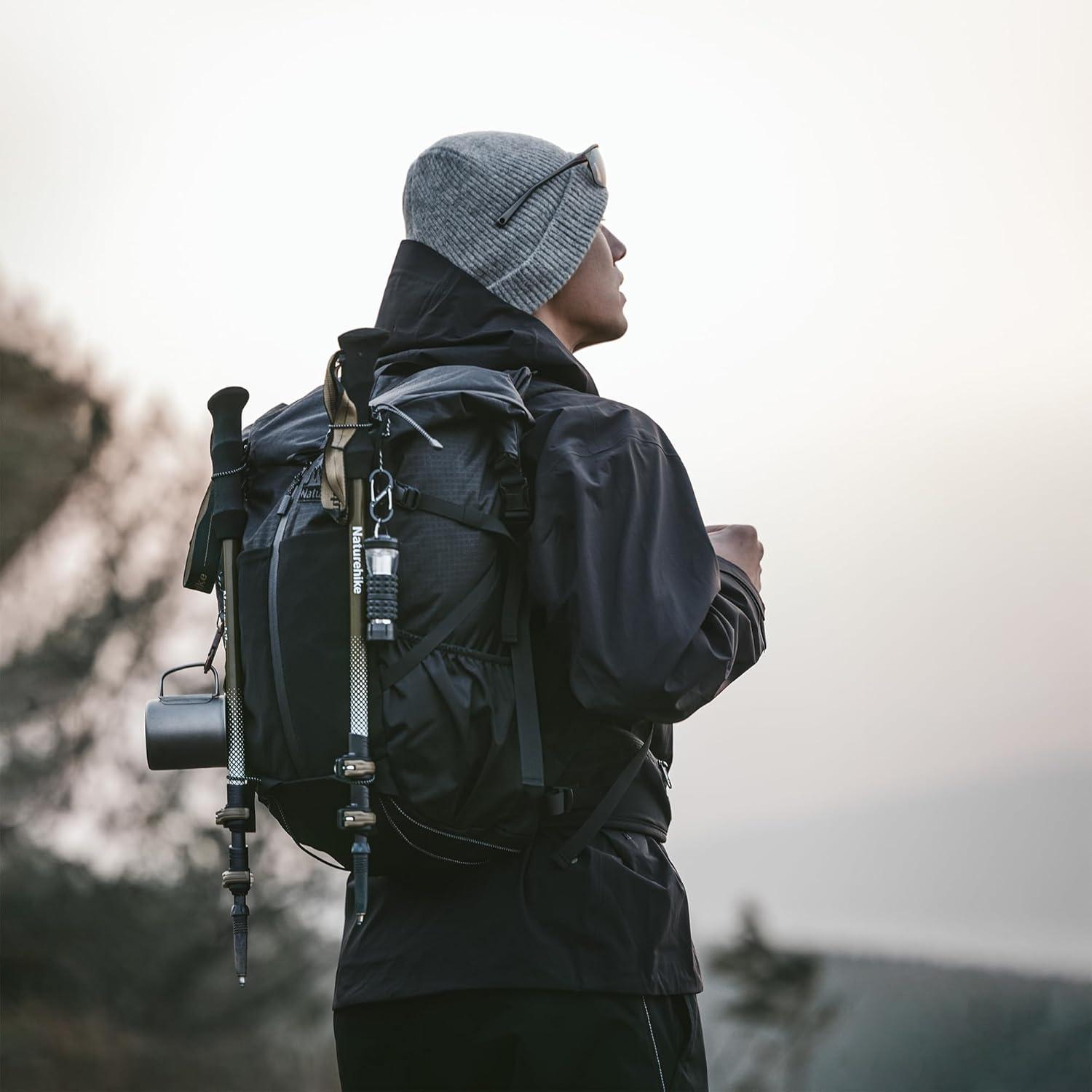 image:imageNaturehike Hiking Backpack 305L Travel Backpack with Macromolecule Fabric Hiking Daypack with AIR Backpack System for Women MenBlack