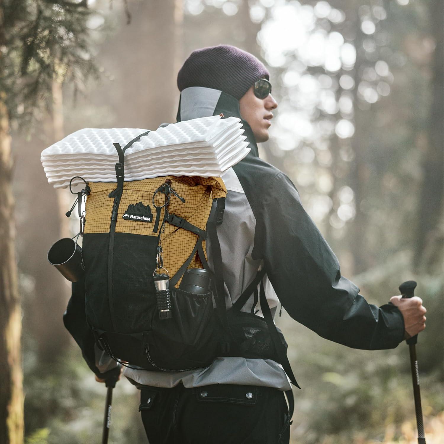 image:imageNaturehike Hiking Backpack 305L Travel Backpack with Macromolecule Fabric Hiking Daypack with AIR Backpack System for Women MenBrown