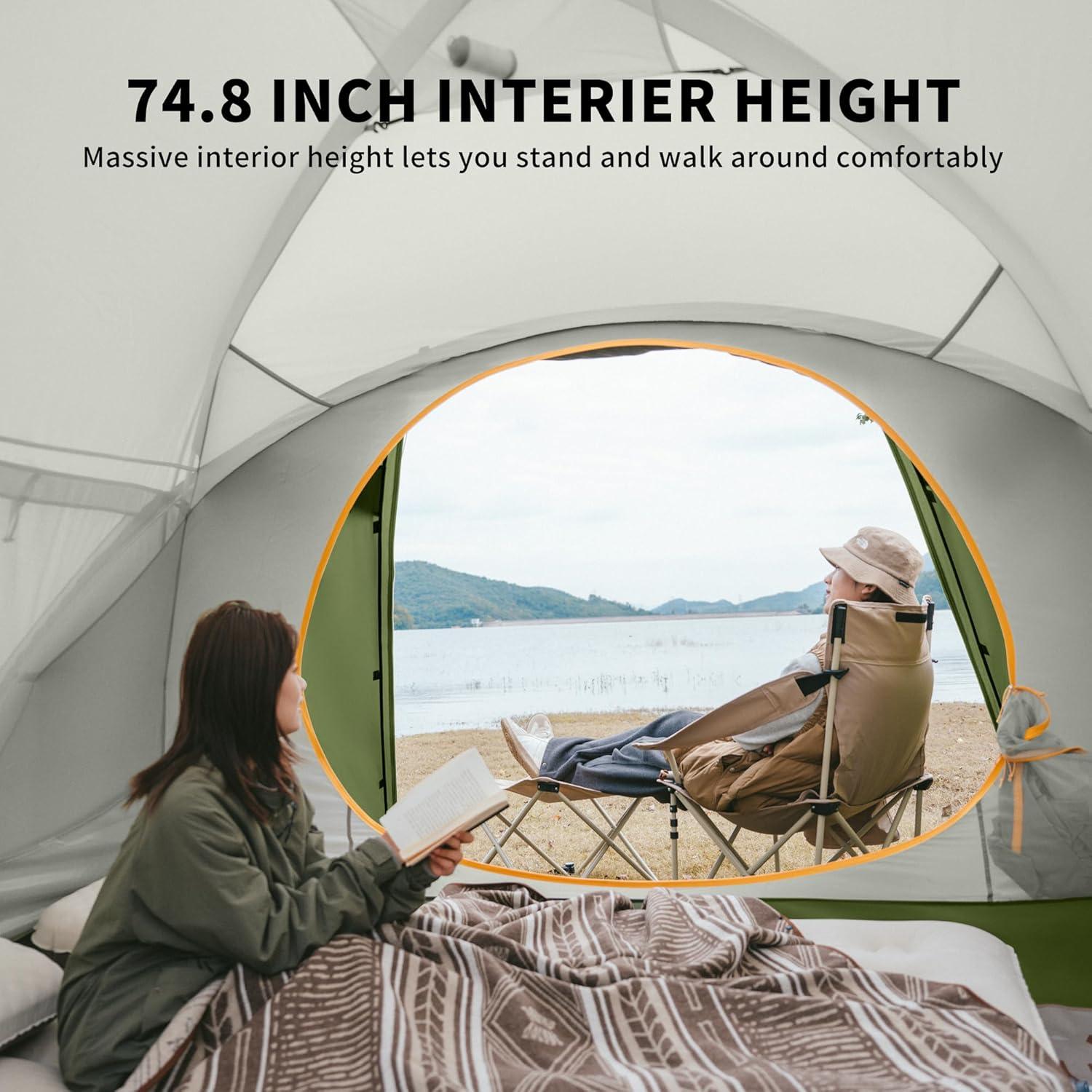 image:imageNaturehike KOTA Camping Tent Double Layer Waterproof Tents for Camping Large and Tall Family Tent with Vestibules Porch4 Person