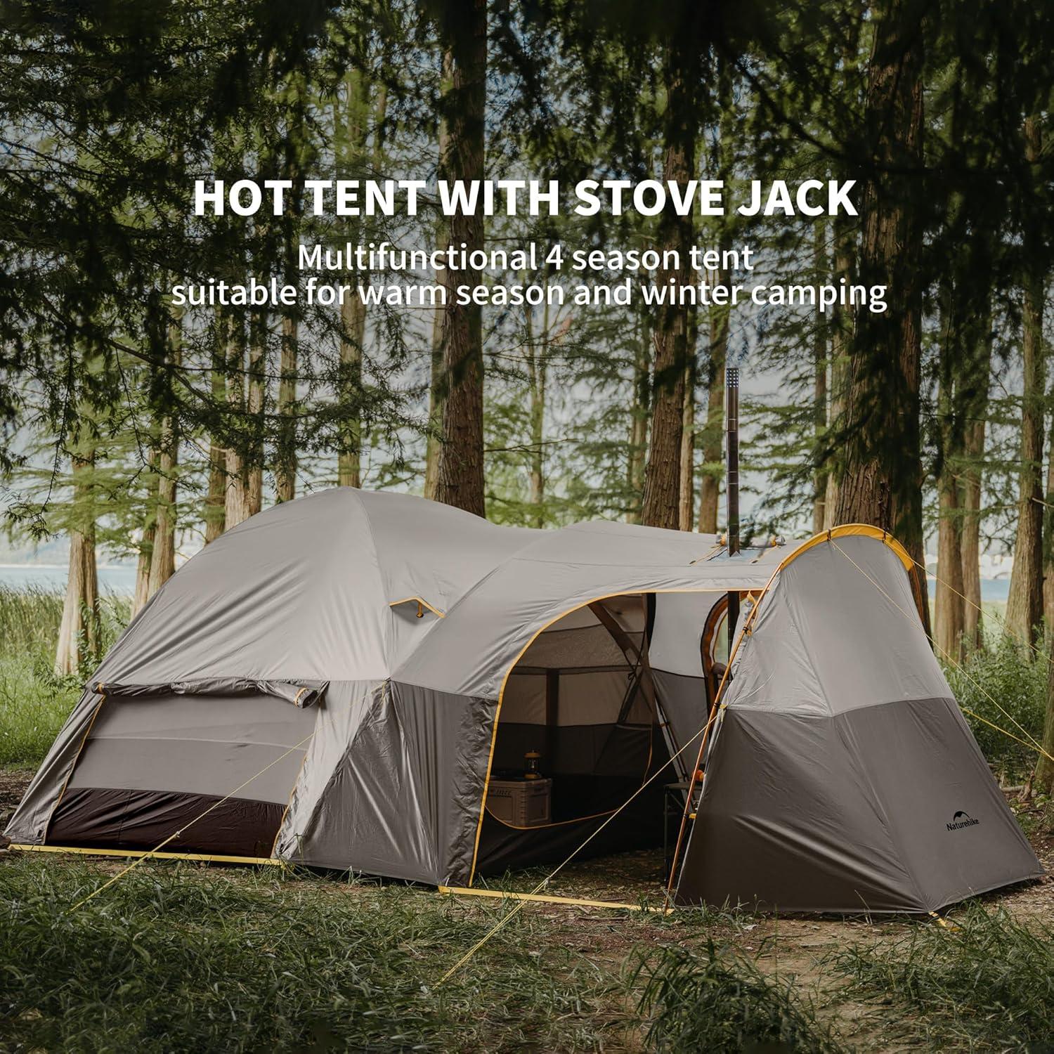 image:imageNaturehike KOTA Camping Tent Double Layer Waterproof Tents for Camping Large and Tall Family Tent with Vestibules Porch6 Person