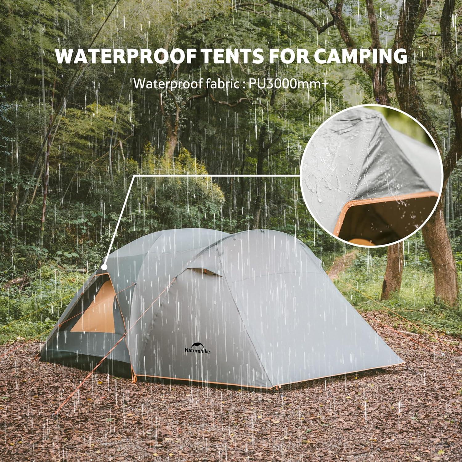 image:imageNaturehike KOTA Camping Tent Double Layer Waterproof Tents for Camping Large and Tall Family Tent with Vestibules Porch8 Person