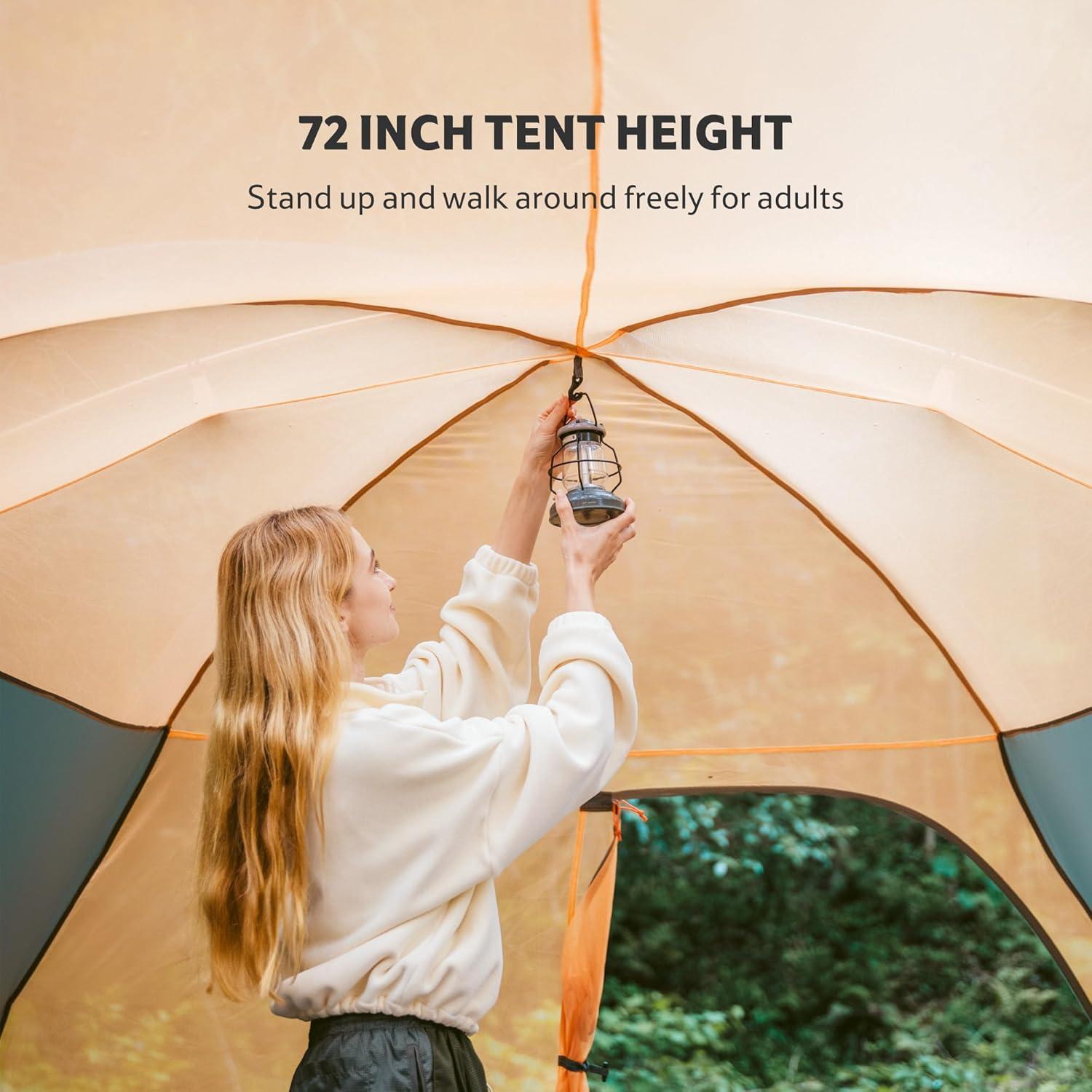 image:imageNaturehike KOTA Camping Tent Double Layer Waterproof Tents for Camping Large and Tall Family Tent with Vestibules Porch8 Person