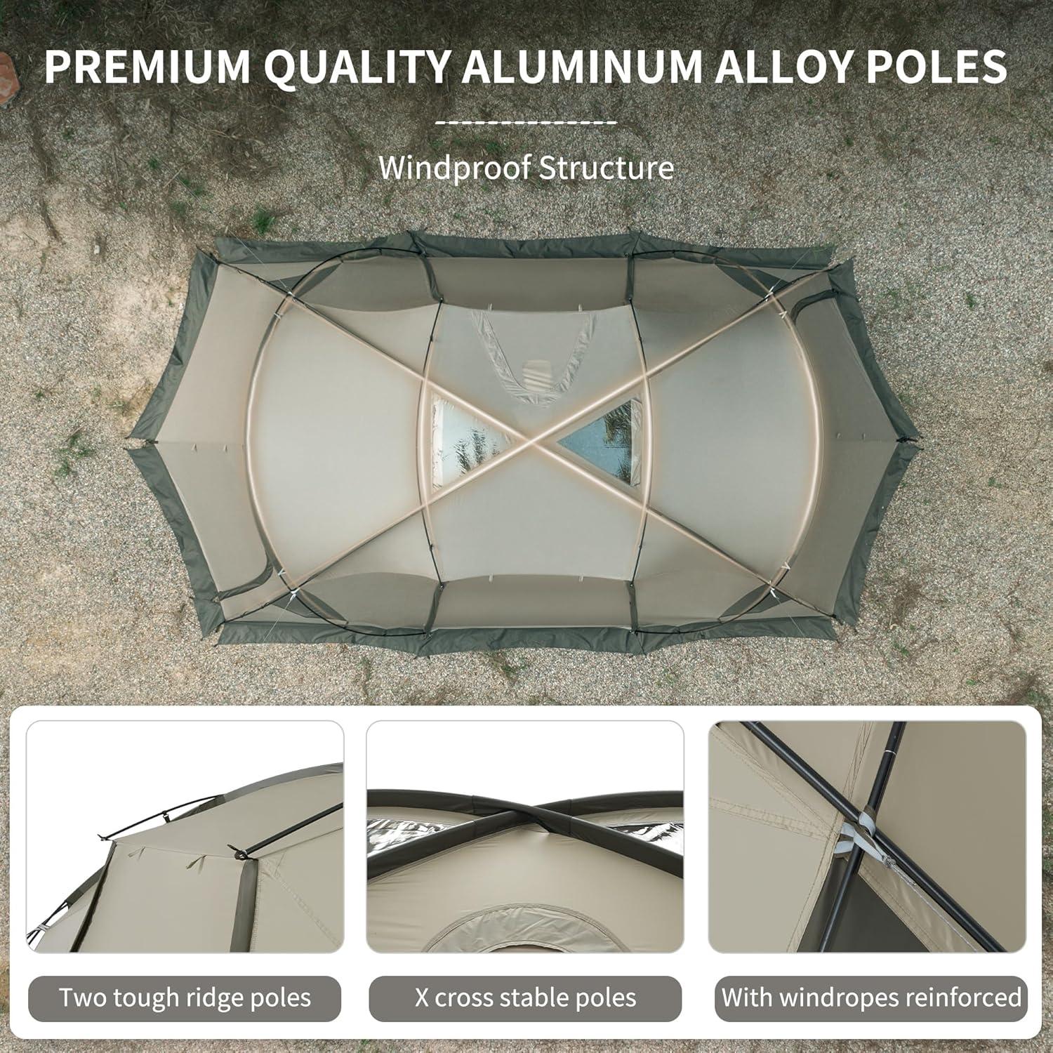 image:imageNaturehike Massif Hot Tent with Stove Jack Waterproof Windproof 4 Season Tent 24 Person Cold Weather Winter Tents for Camping4 Person