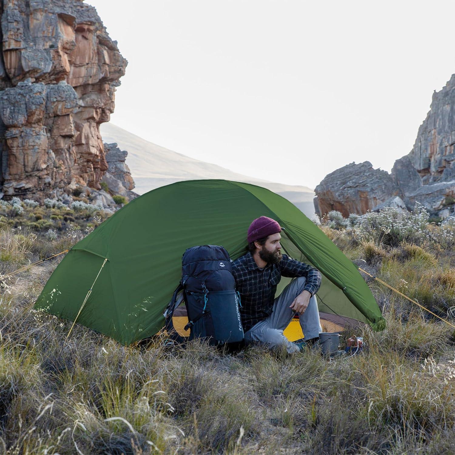 image:imageNaturehike Mongar Backpacking Tent 3 Season Ultralight Lightweight Double Layer Free Standing Tents for Camping Hiking CyclingForest Green
