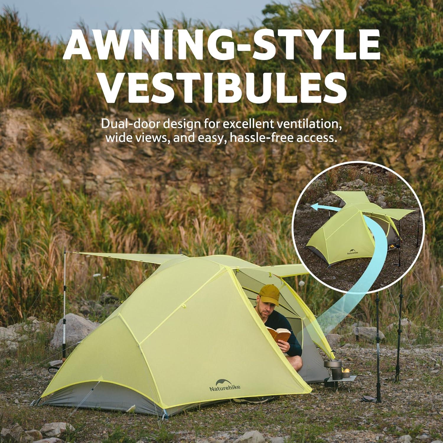 image:imageNaturehike Star River EXT Ultralight Tent with DAC Poles Waterproof 2 Person Backpacking Tent Double Layer Free Standing Two Person Tents