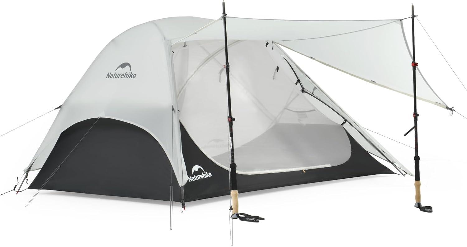 image:imageNaturehike Star River UL 2 Person Backpacking Tent Double Layer Waterproof Two Person Tents Lightweight Backpacking Cycling 2 Person TentGray