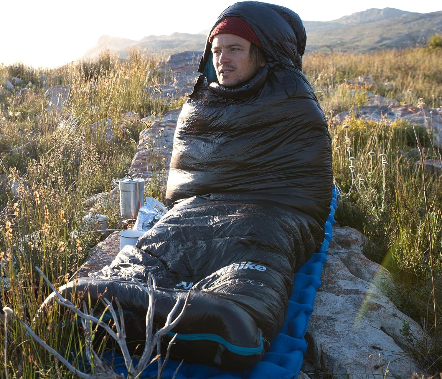 image:imageNaturehike Ultralight Down Sleeping Bag 650FP Backpacking Sleeping Bag 34 Season for Adults 3242 Waterproof Sleeping Bags for Camping Hiking Traveling with Compression Sack