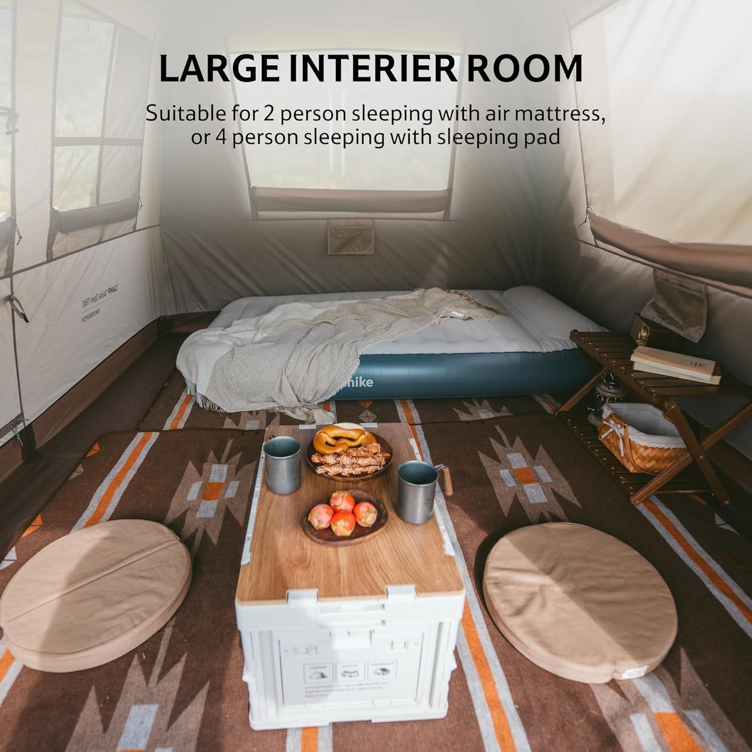 image:imageNaturehike Village Instant Tent Camping Tent with Full Rainfly Waterproof Large Cabin Tents for Car Camping4 Person Premium