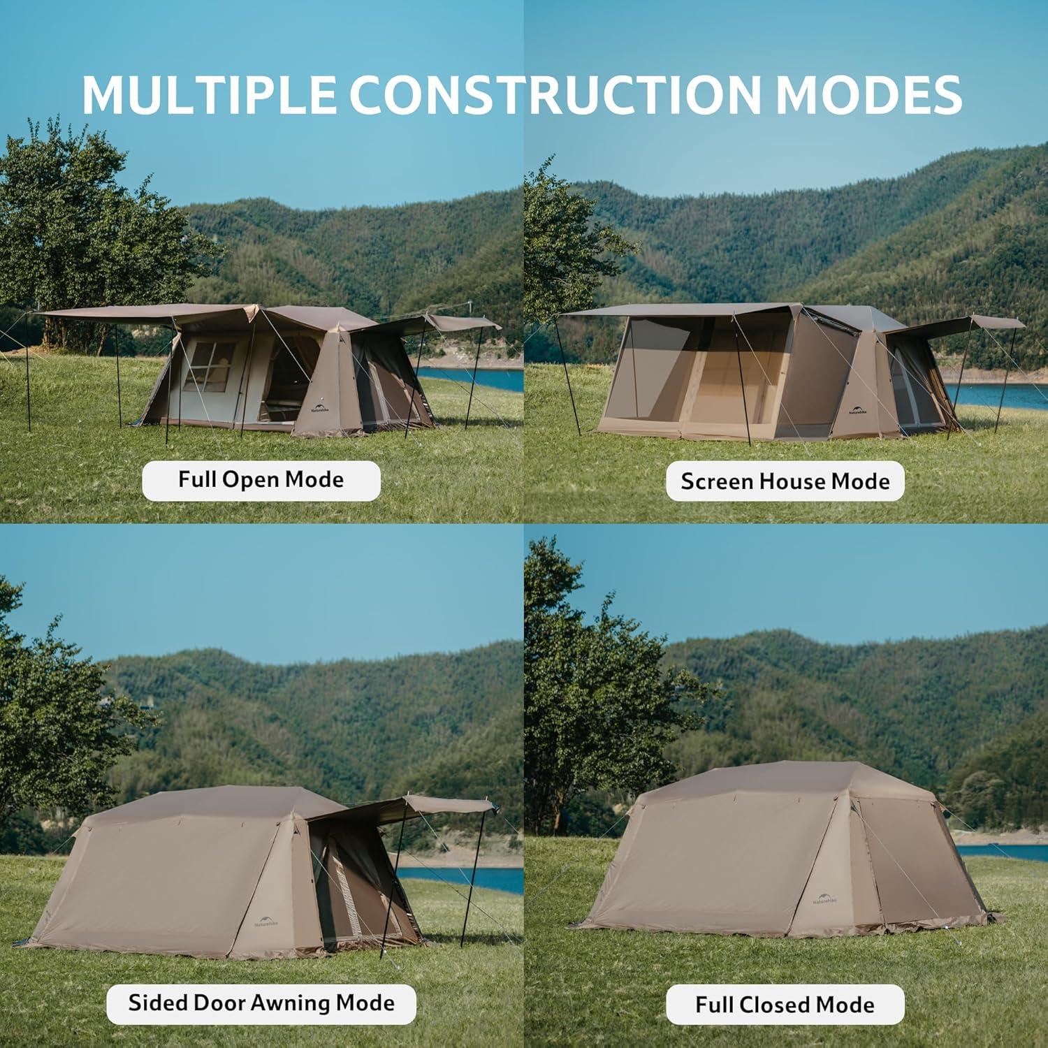 image:imageNaturehike Village Instant Tent Camping Tent with Full Rainfly Waterproof Large Cabin Tents for Car Camping8 Person Premium