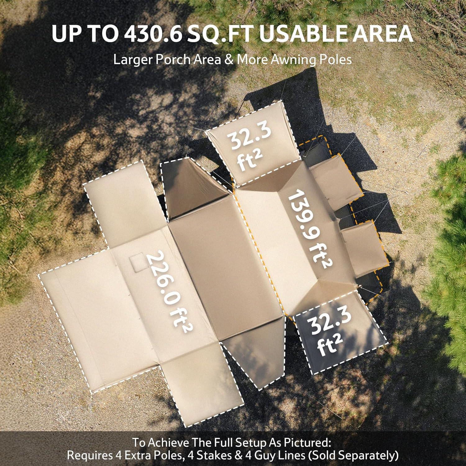 image:imageNaturehike Village Instant Tent Camping Tent with Full Rainfly Waterproof Large Cabin Tents for Car Camping8 Person Premium Pro