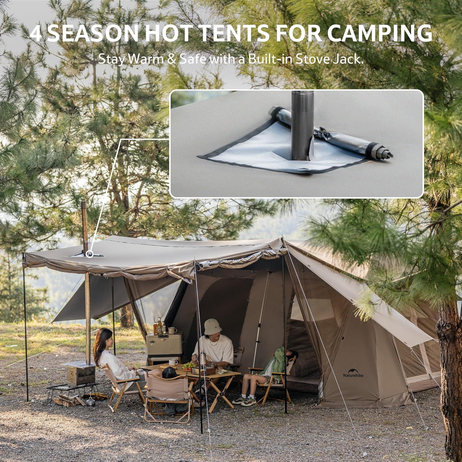 image:imageNaturehike Village Instant Tent Camping Tent with Full Rainfly Waterproof Large Cabin Tents for Car Camping8 Person Premium Pro