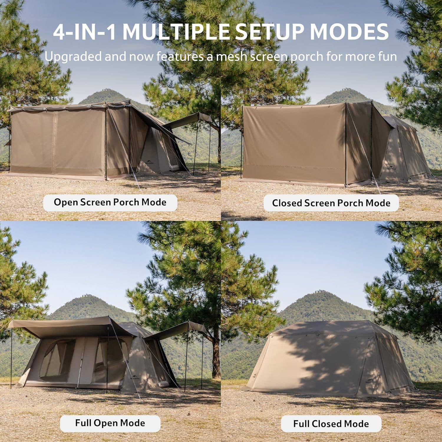 image:imageNaturehike Village Instant Tent Camping Tent with Full Rainfly Waterproof Large Cabin Tents for Car Camping8 Person Premium Pro