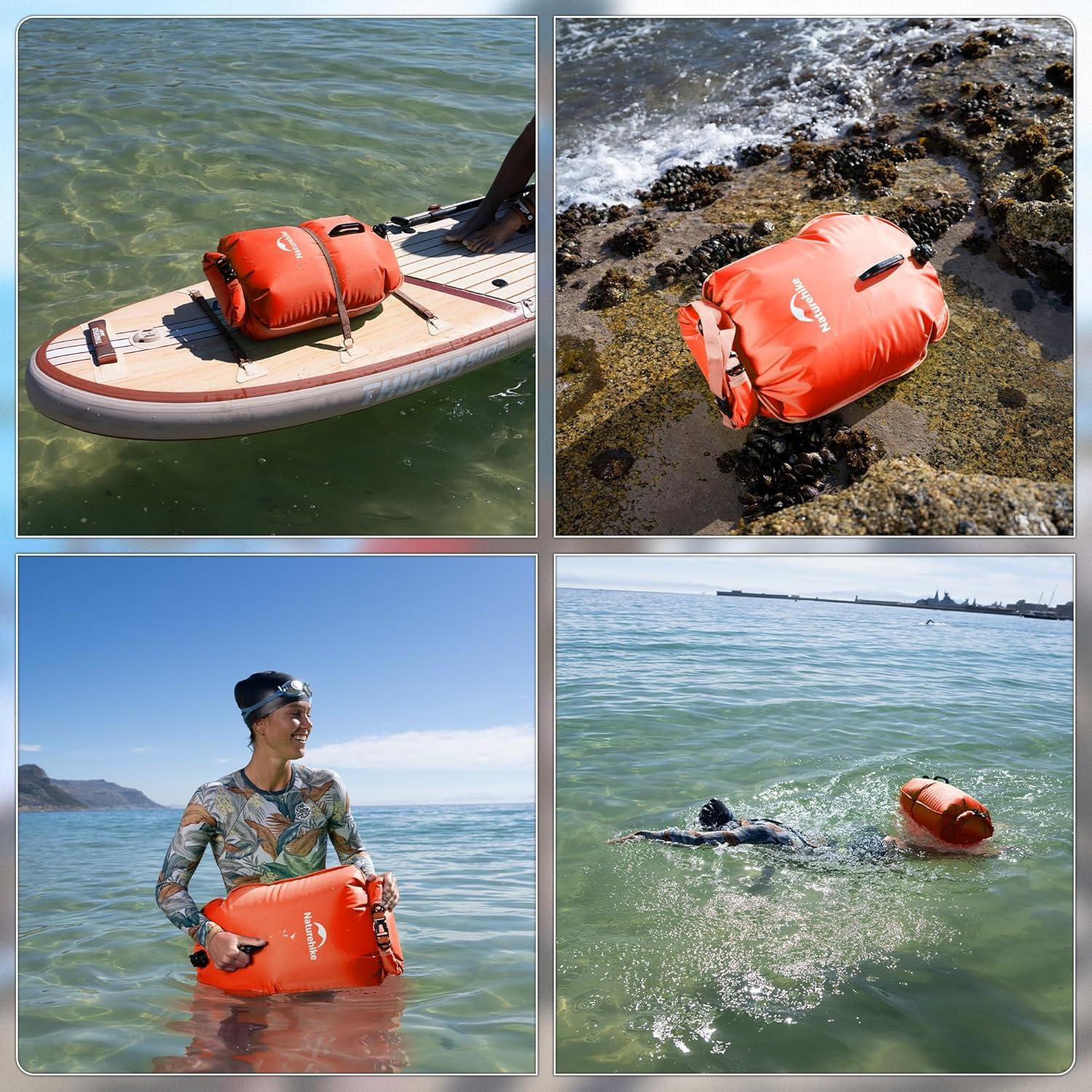 image:imageNaturehike Waterproof Dry bags for Women Men Roll Top Dry Storage Bag Ultralight Dry Sack Outdoor Bags Keep Gear Dry for Hiking Kayaking Camping Swimming Boating25LOrange