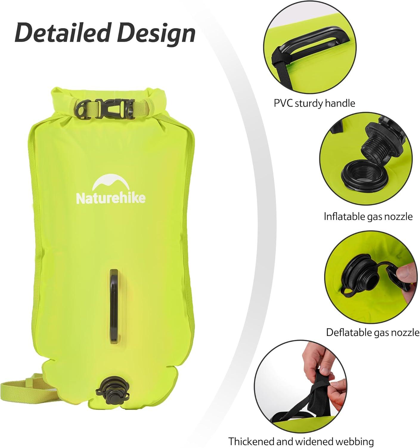 image:imageNaturehike Waterproof Dry bags for Women Men Roll Top Dry Storage Bag Ultralight Dry Sack Outdoor Bags Keep Gear Dry for Hiking Kayaking Camping Swimming Boating18LYellow