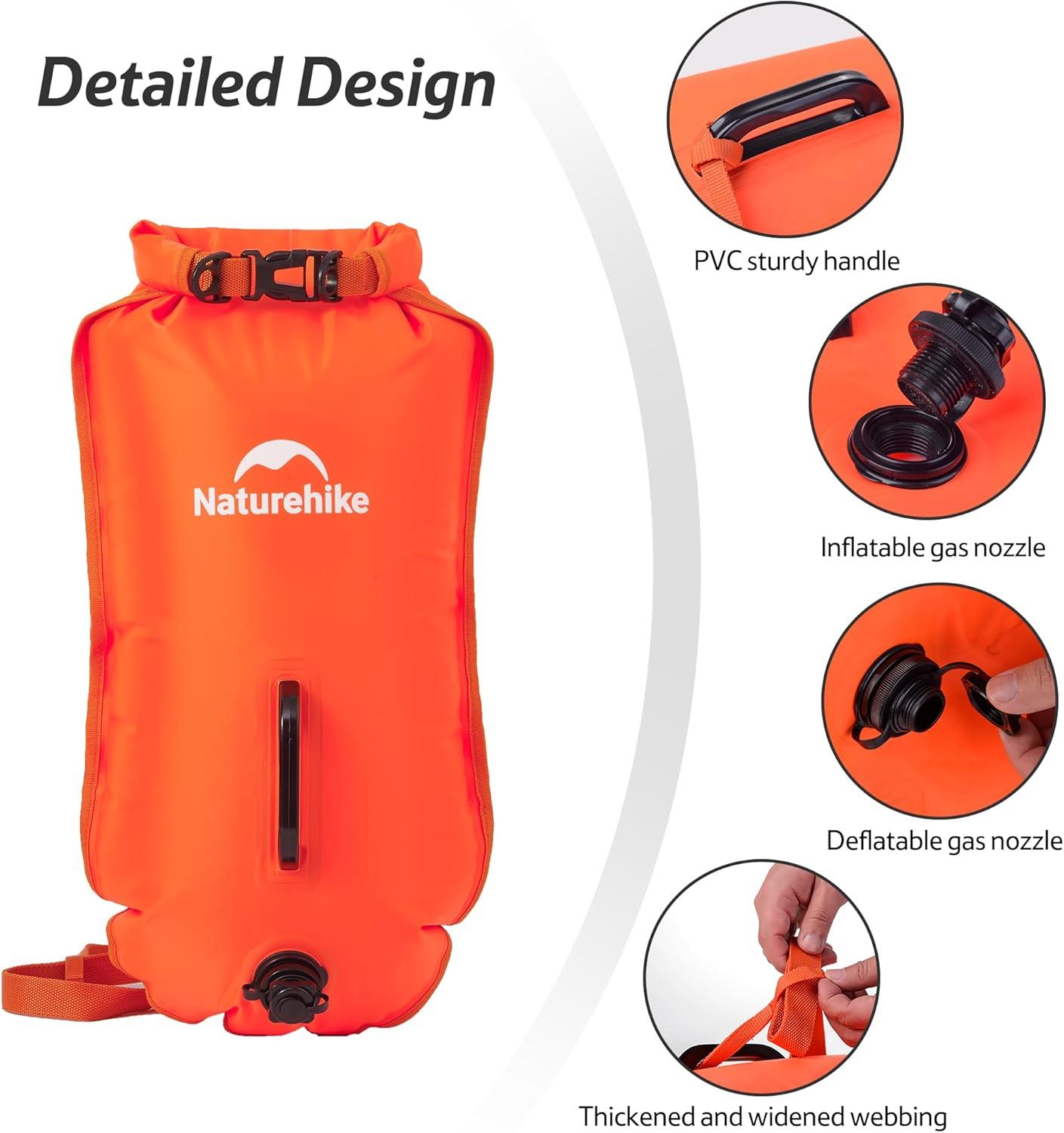 image:imageNaturehike Waterproof Dry bags for Women Men Roll Top Dry Storage Bag Ultralight Dry Sack Outdoor Bags Keep Gear Dry for Hiking Kayaking Camping Swimming BoatingFluorescent Orange