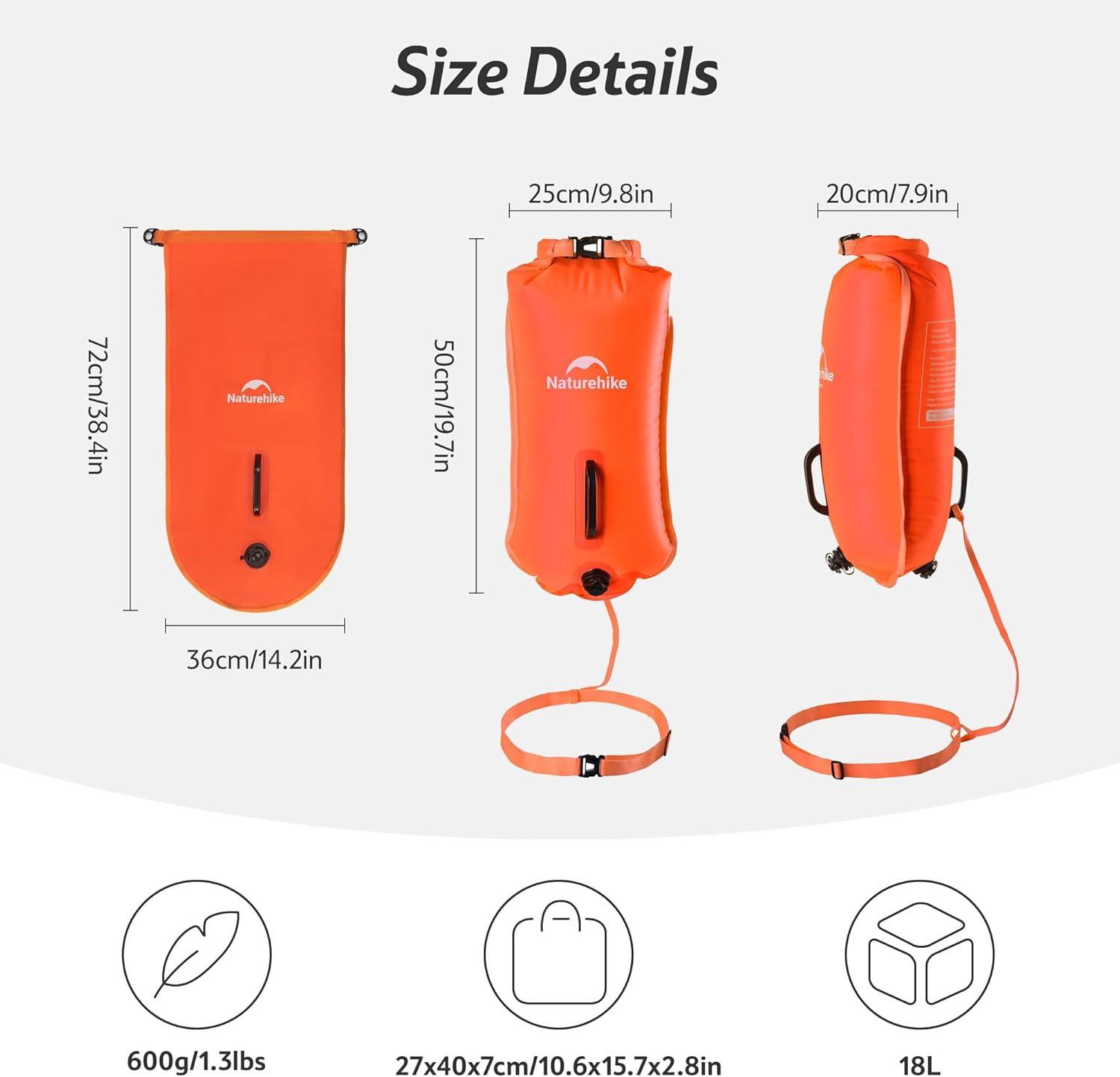 image:imageNaturehike Waterproof Dry bags for Women Men Roll Top Dry Storage Bag Ultralight Dry Sack Outdoor Bags Keep Gear Dry for Hiking Kayaking Camping Swimming BoatingFluorescent Orange