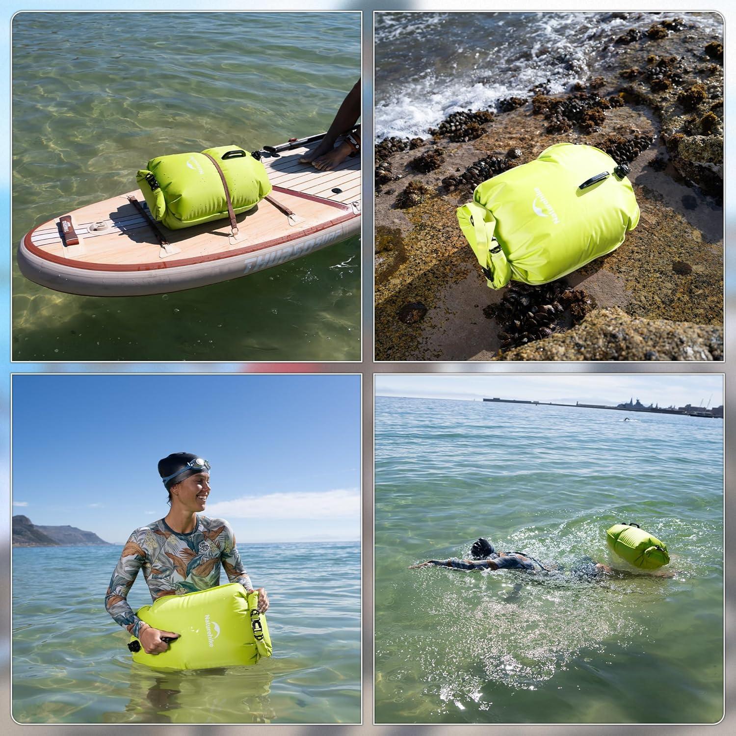 image:imageNaturehike Waterproof Dry bags for Women Men Roll Top Dry Storage Bag Ultralight Dry Sack Outdoor Bags Keep Gear Dry for Hiking Kayaking Camping Swimming Boating25LYellow