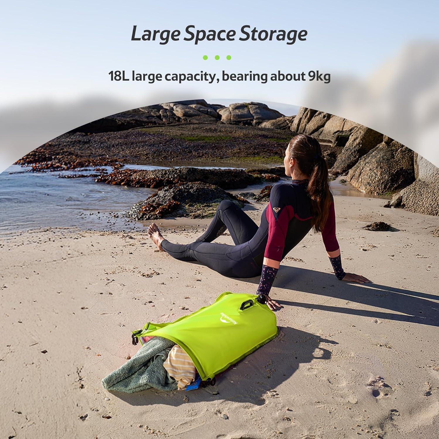 image:imageNaturehike Waterproof Dry bags for Women Men Roll Top Dry Storage Bag Ultralight Dry Sack Outdoor Bags Keep Gear Dry for Hiking Kayaking Camping Swimming Boating18LYellow