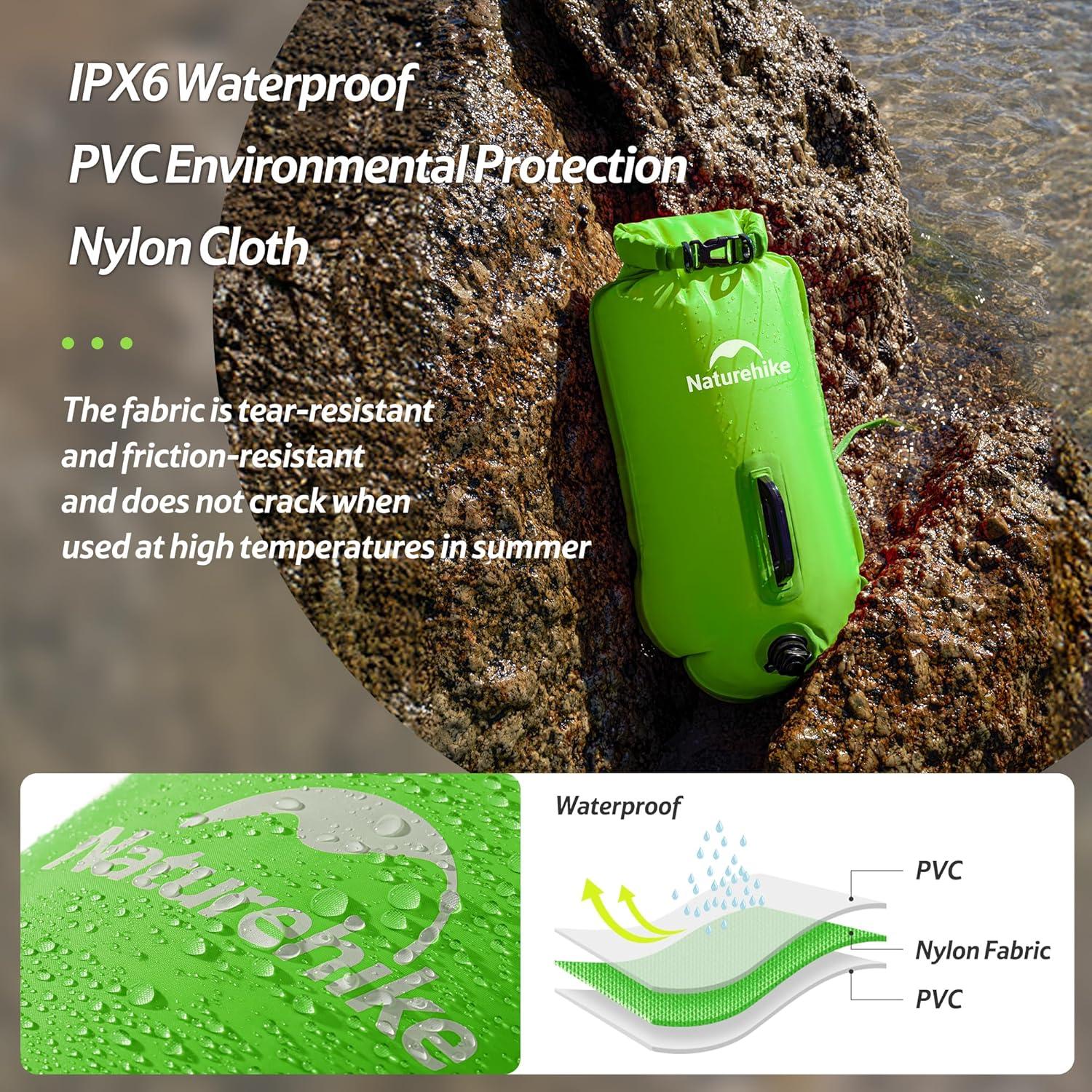 image:imageNaturehike Waterproof Dry bags for Women Men Roll Top Dry Storage Bag Ultralight Dry Sack Outdoor Bags Keep Gear Dry for Hiking Kayaking Camping Swimming Boating18LGreen
