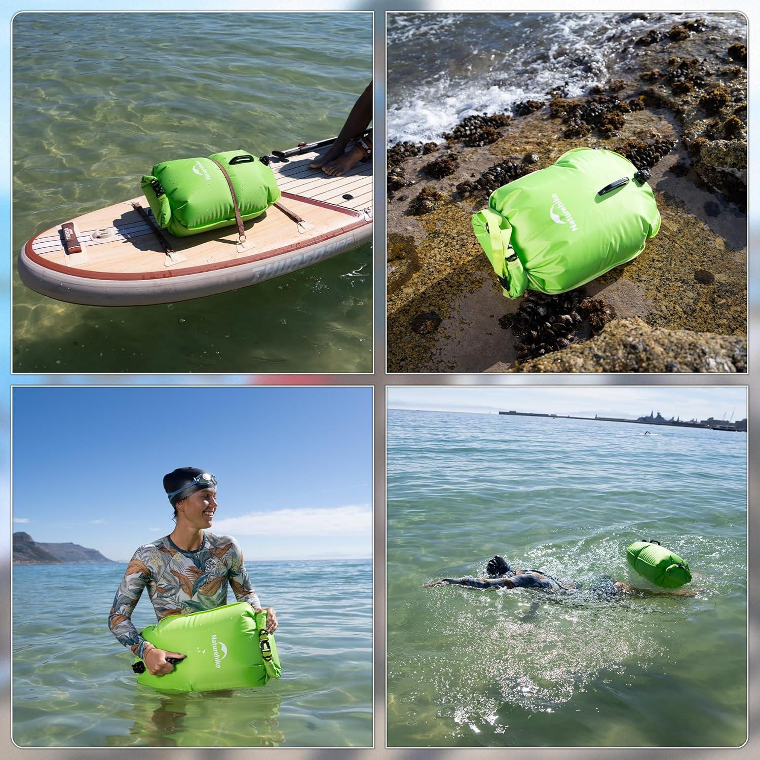 image:imageNaturehike Waterproof Dry bags for Women Men Roll Top Dry Storage Bag Ultralight Dry Sack Outdoor Bags Keep Gear Dry for Hiking Kayaking Camping Swimming Boating25LGreen