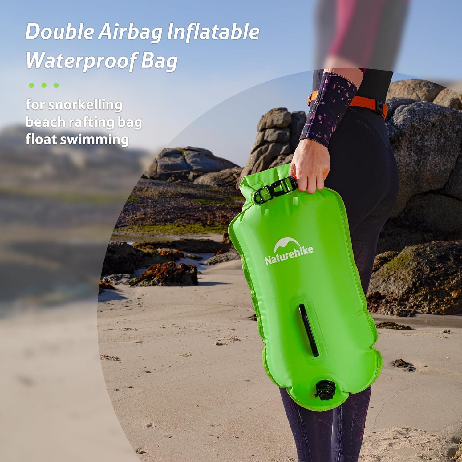 image:imageNaturehike Waterproof Dry bags for Women Men Roll Top Dry Storage Bag Ultralight Dry Sack Outdoor Bags Keep Gear Dry for Hiking Kayaking Camping Swimming Boating18LGreen