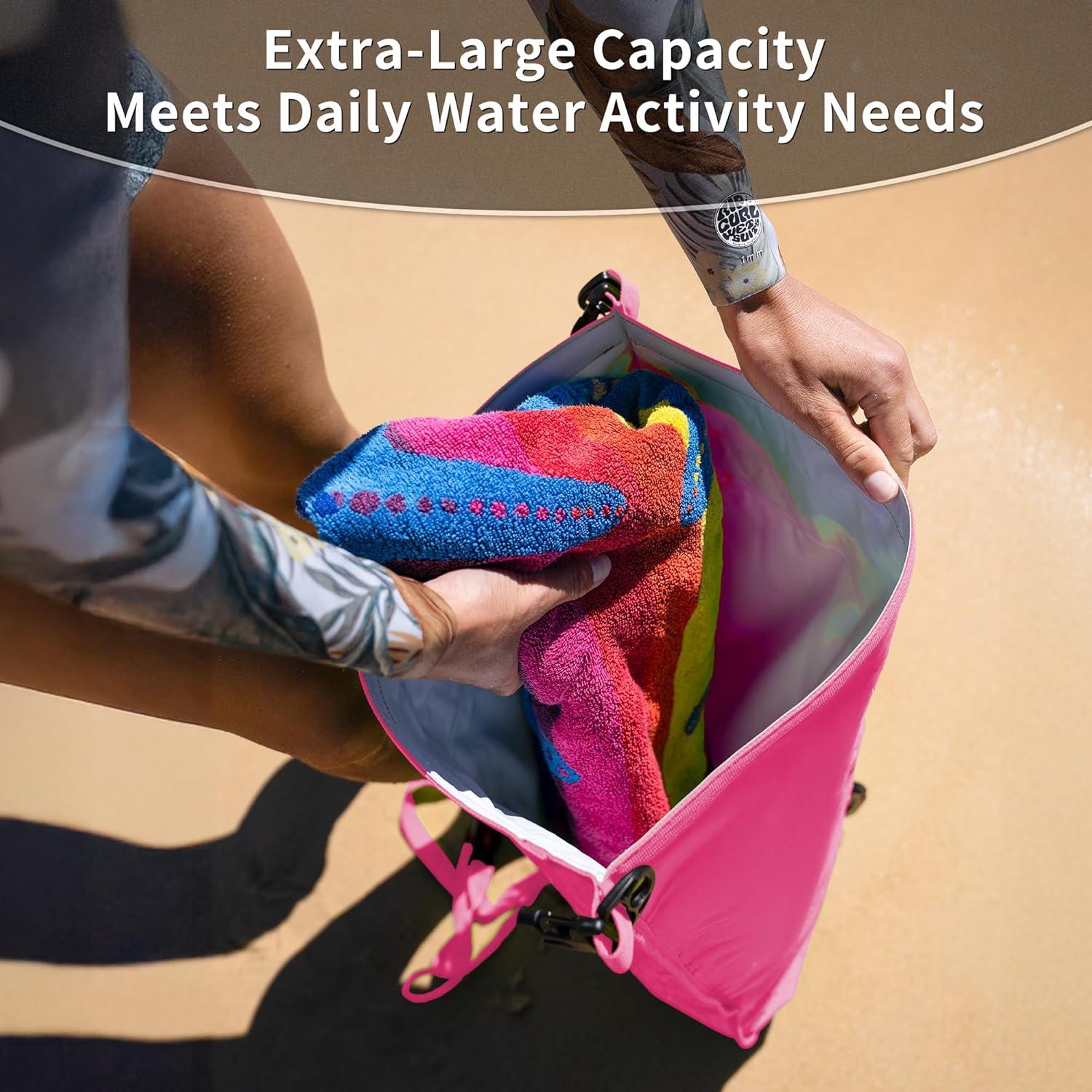 image:imageNaturehike Waterproof Dry bags for Women Men Roll Top Dry Storage Bag Ultralight Dry Sack Outdoor Bags Keep Gear Dry for Hiking Kayaking Camping Swimming Boating25LPink