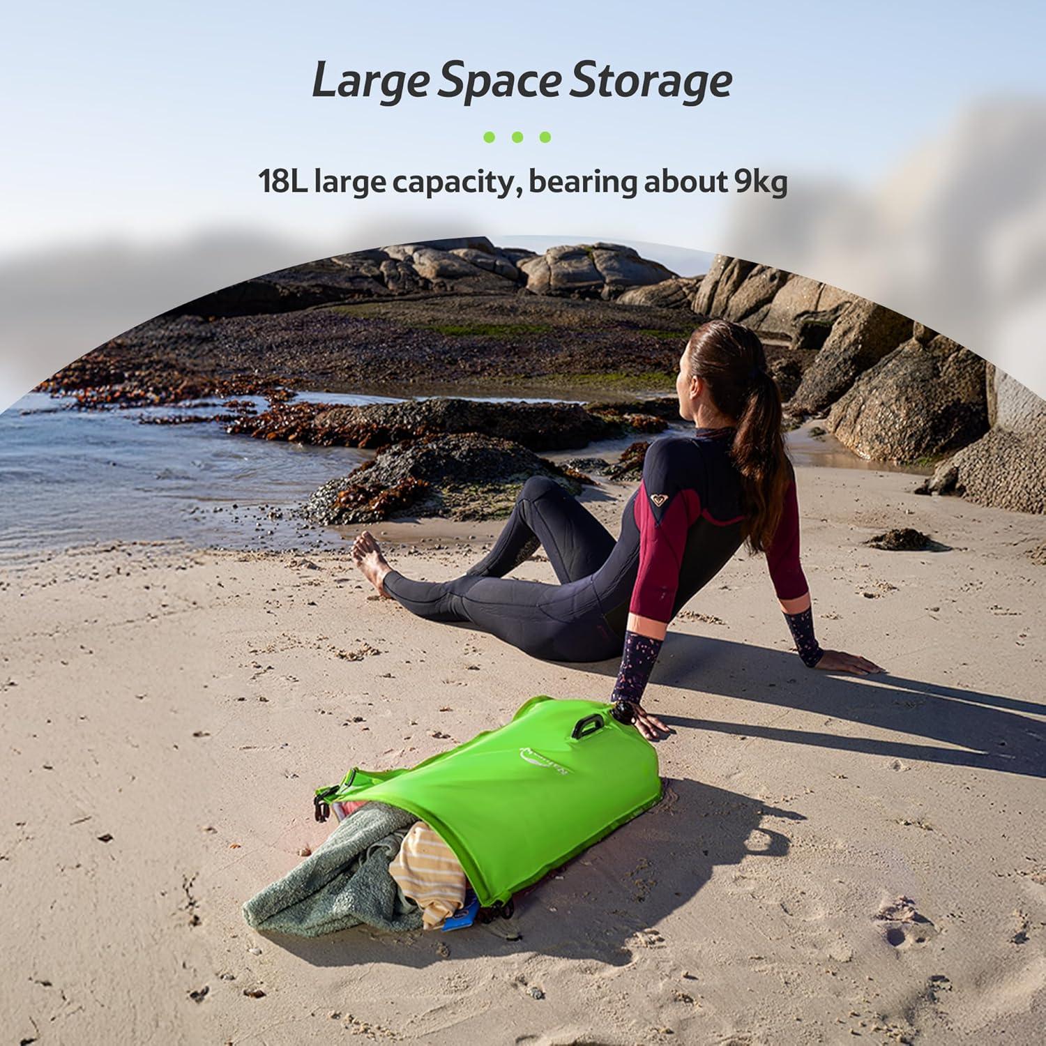 image:imageNaturehike Waterproof Dry bags for Women Men Roll Top Dry Storage Bag Ultralight Dry Sack Outdoor Bags Keep Gear Dry for Hiking Kayaking Camping Swimming Boating18LGreen