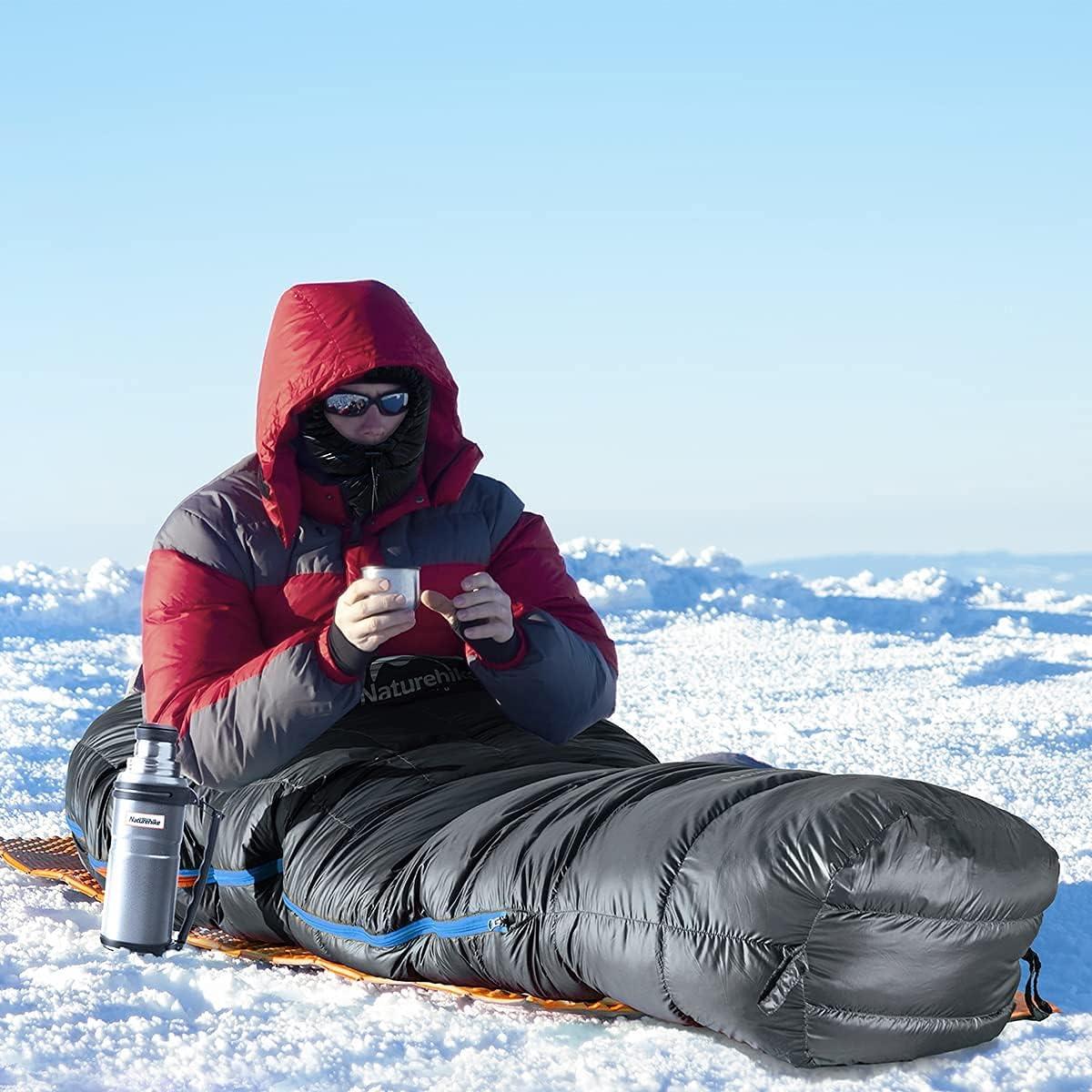 image:imageNaturehike Winter Down Hood Outdoor Windproof Down Cap Warm Goose Down Hat for Hiking Skiing Cycling Black